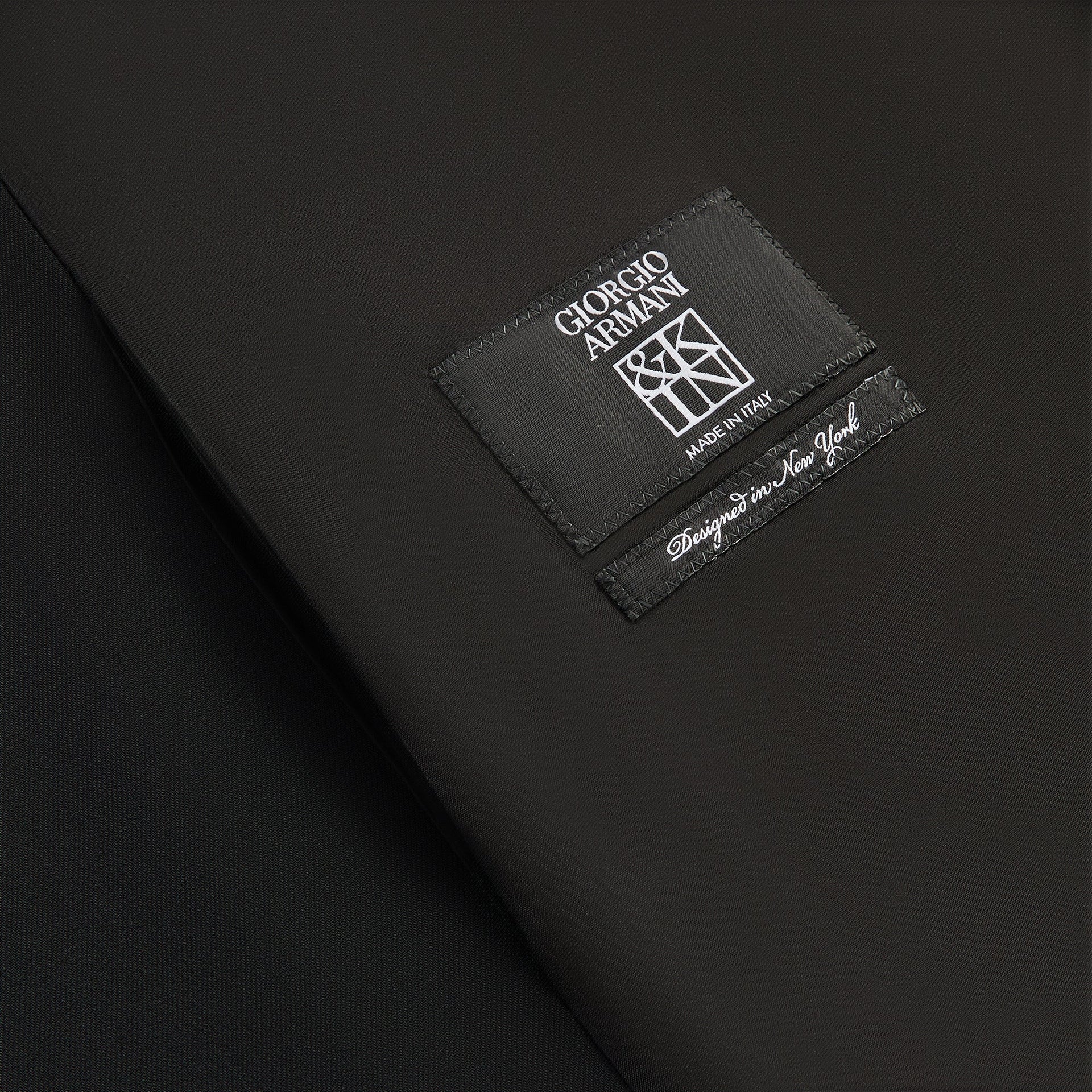 Giorgio Armani & Kith &Kin Milano Crepe Collarless Jacket - Black - PH