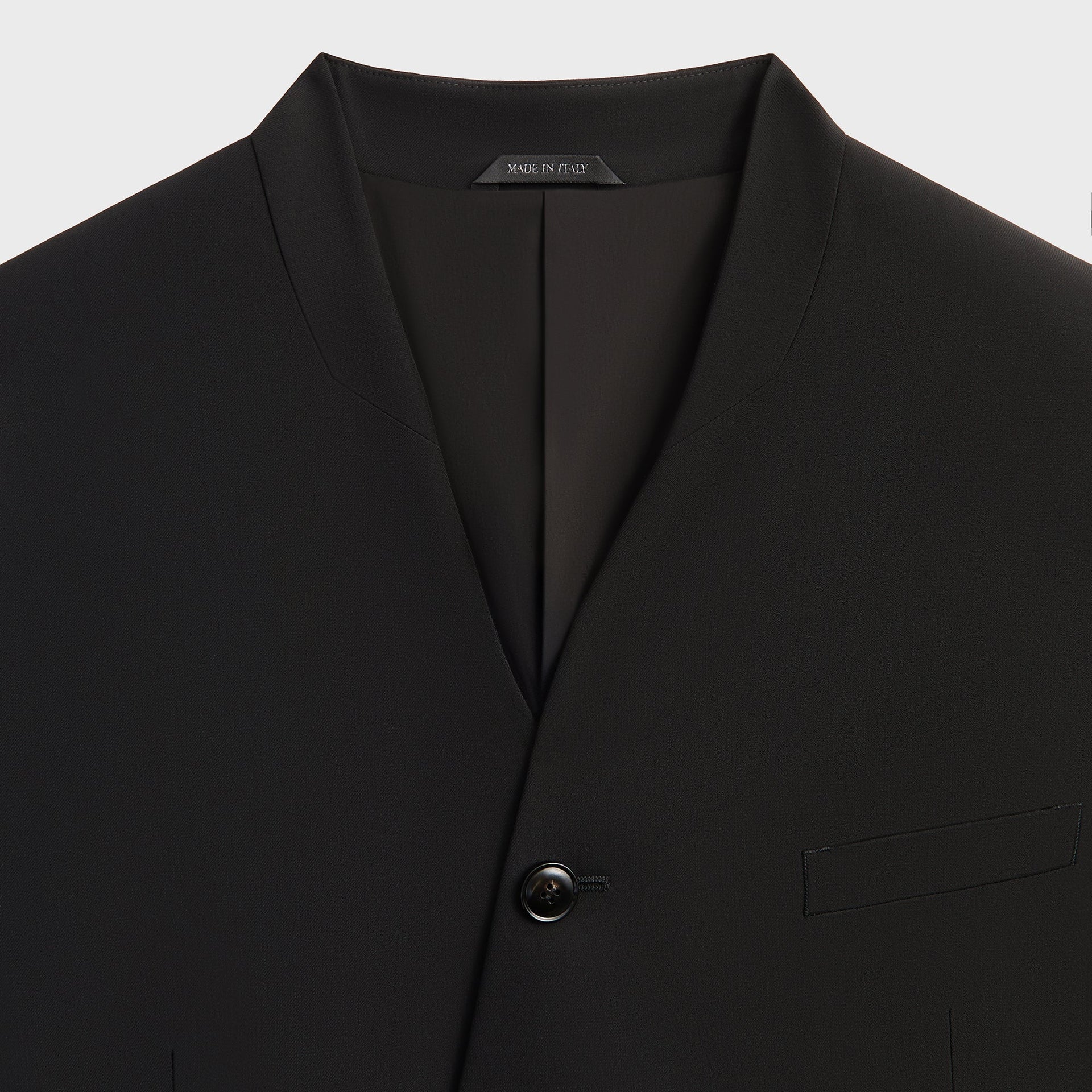 Giorgio Armani & Kith &Kin Milano Crepe Collarless Jacket - Black - PH