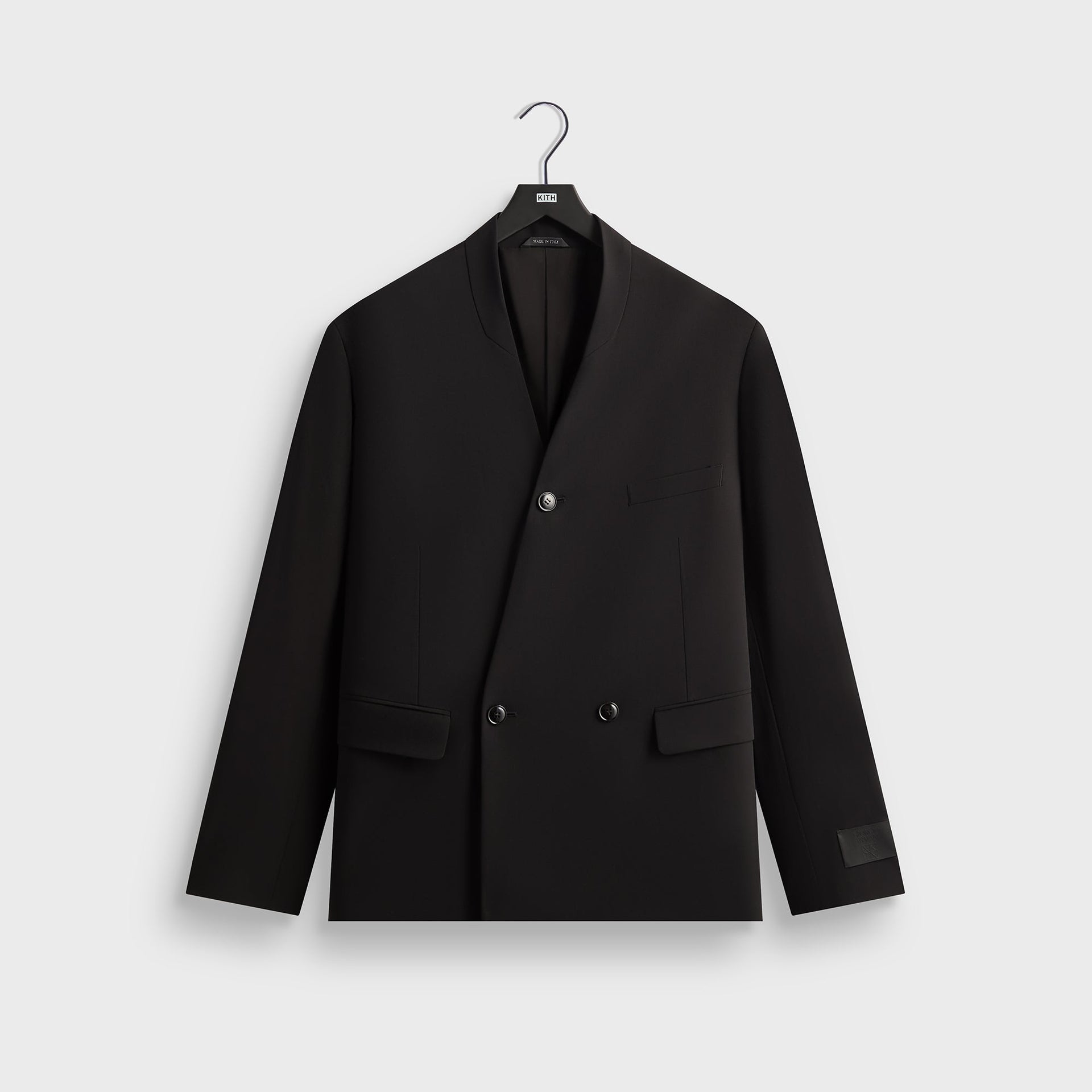 Giorgio Armani & Kith &Kin Milano Crepe Collarless Jacket - Black - PH