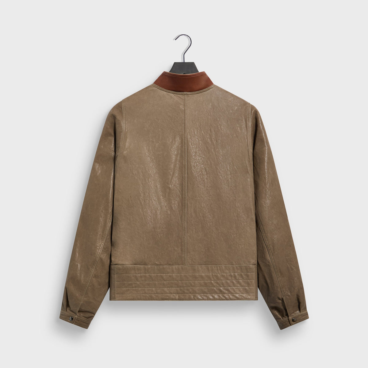 Giorgio Armani & Kith Lamb Leather Aviator Jacket - Sea Turtle