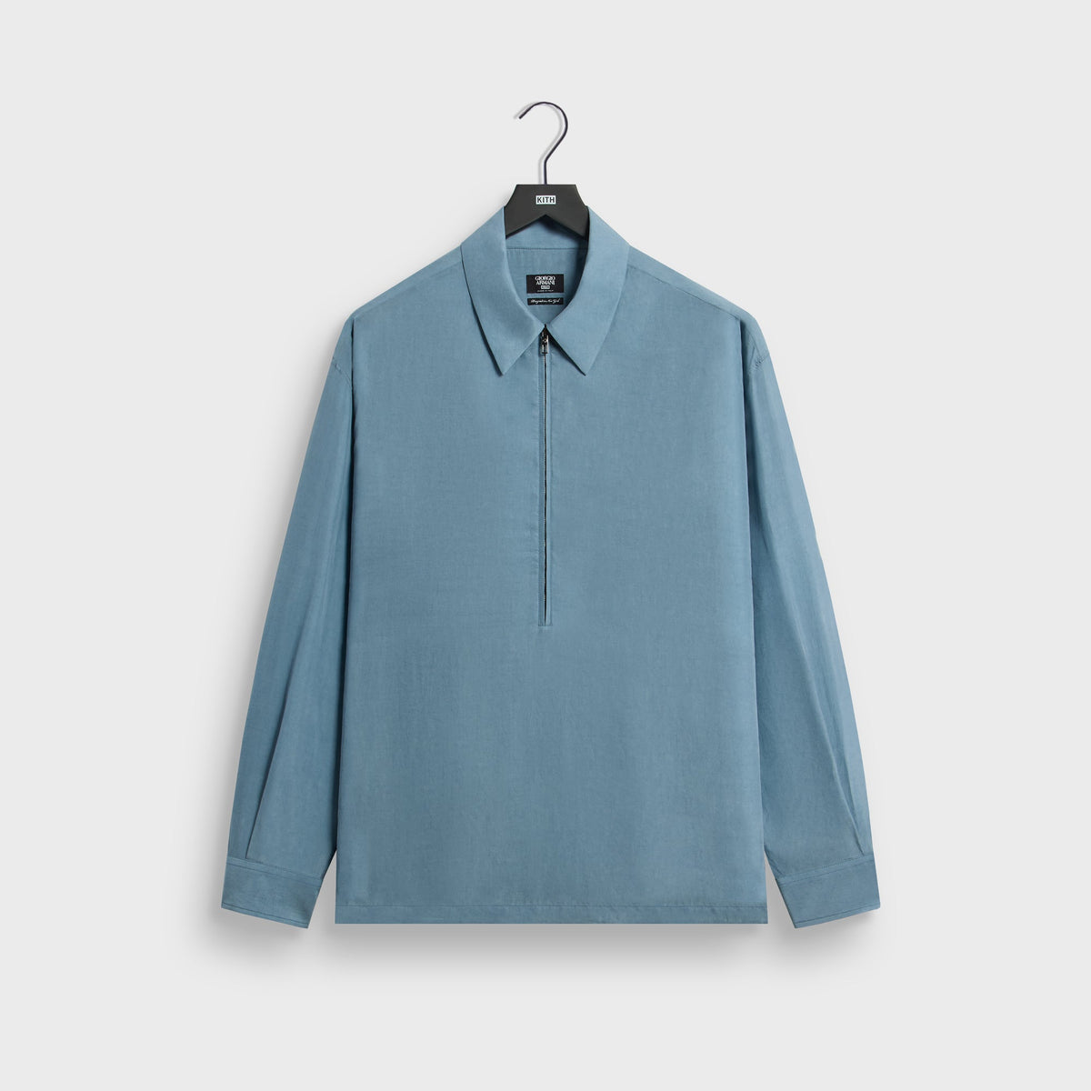 Giorgio Armani & Kith Quarter-Zip Shirt - Flint Stone