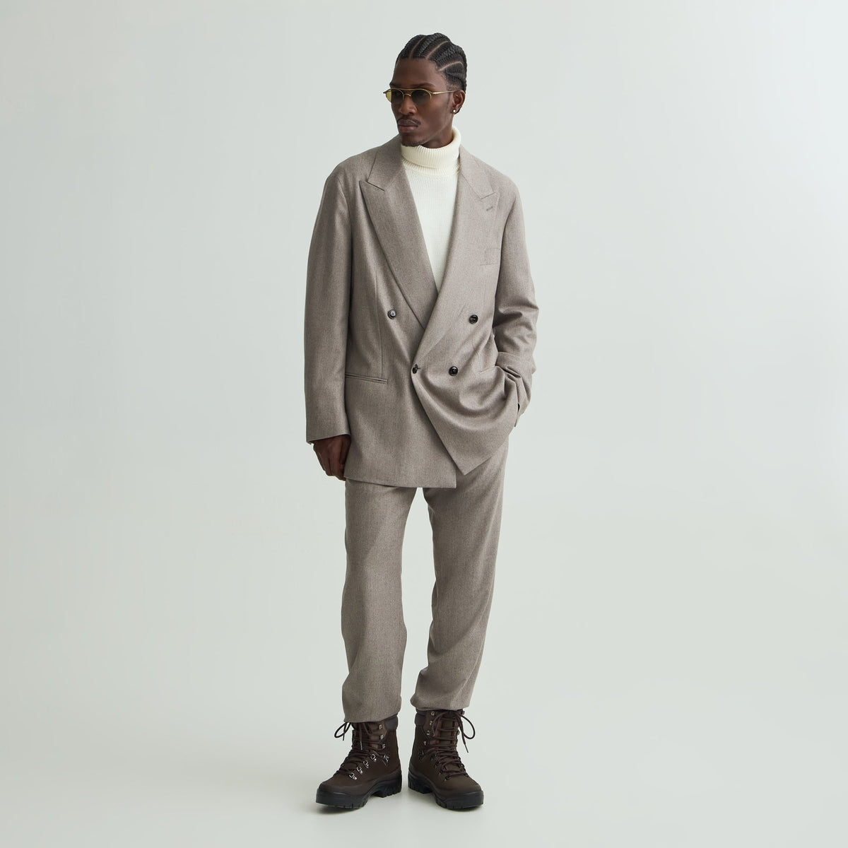 Giorgio Armani & Kith Virgin Wool Double-Breasted Blazer - Falcon