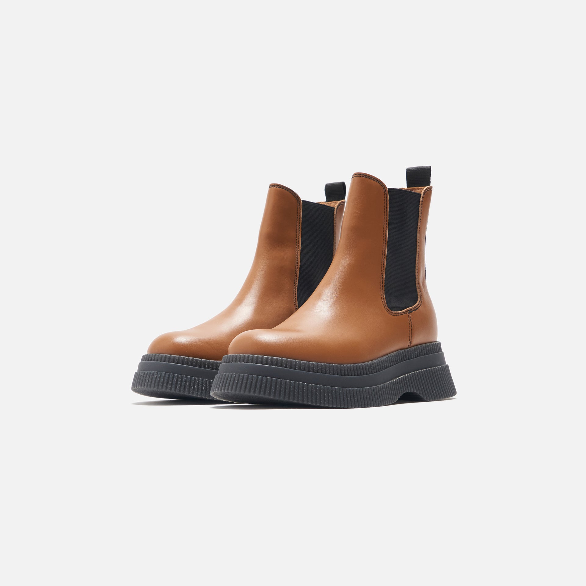 Ganni Creepers Chelsea Boot - Brown