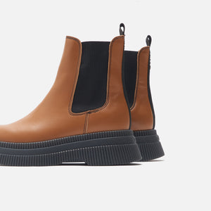 Ganni Creepers Chelsea Boot - Brown