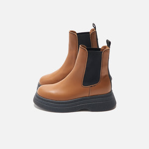 Ganni Creepers Chelsea Boot - Brown