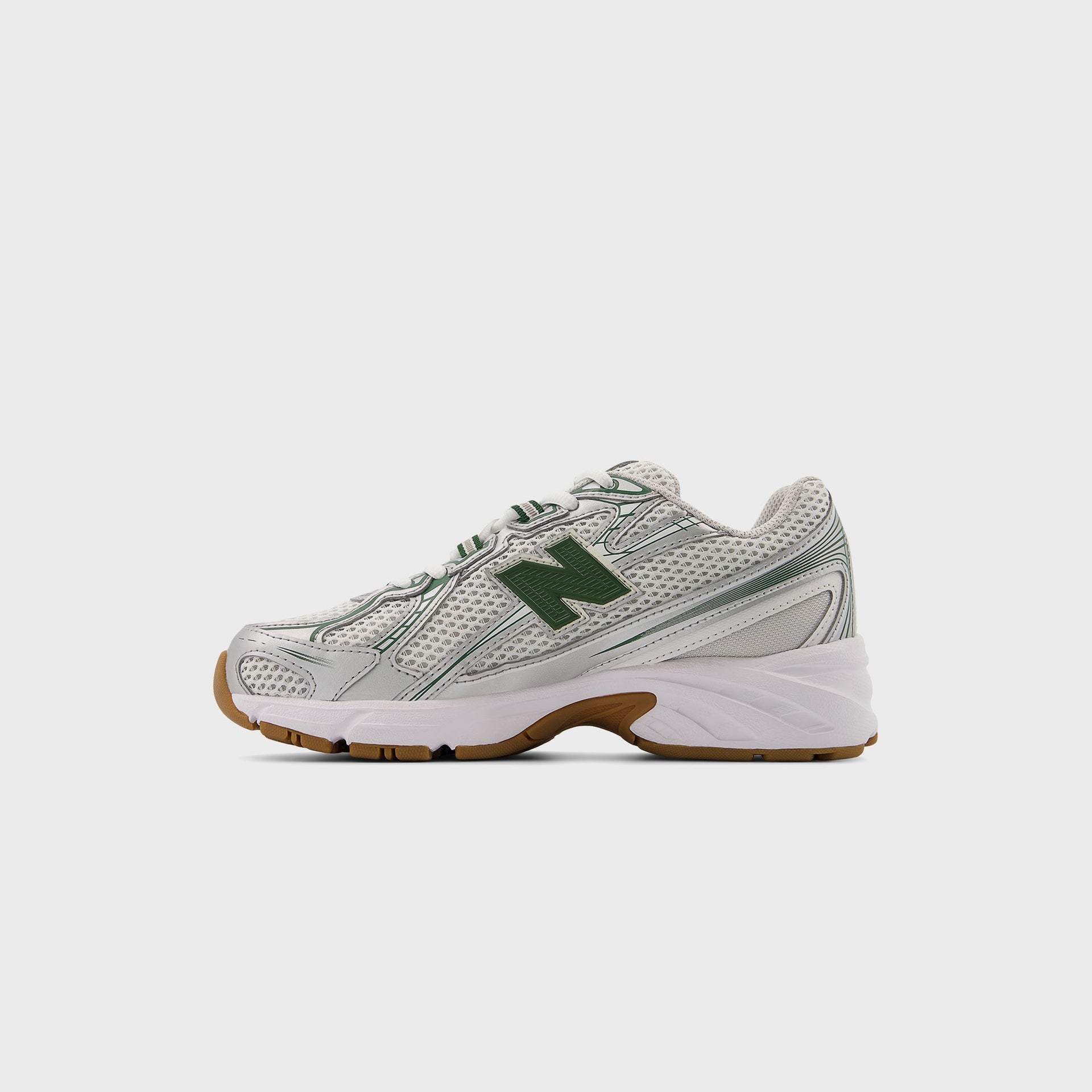 New Balance GS 740 - Silver Metallic / Dark Alpine Green