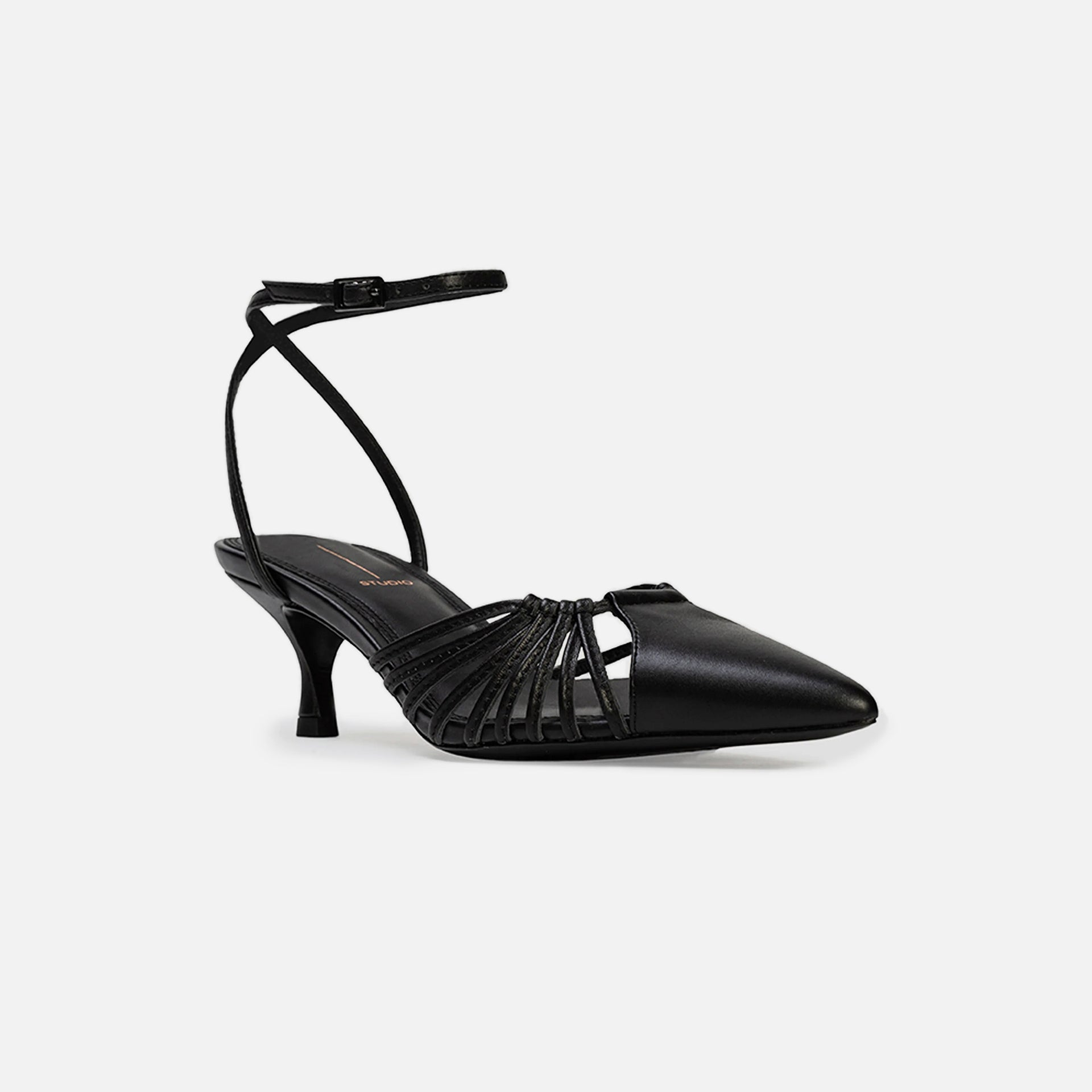 Black Suede Studio Grazia 50 - Black Buffed Nappa