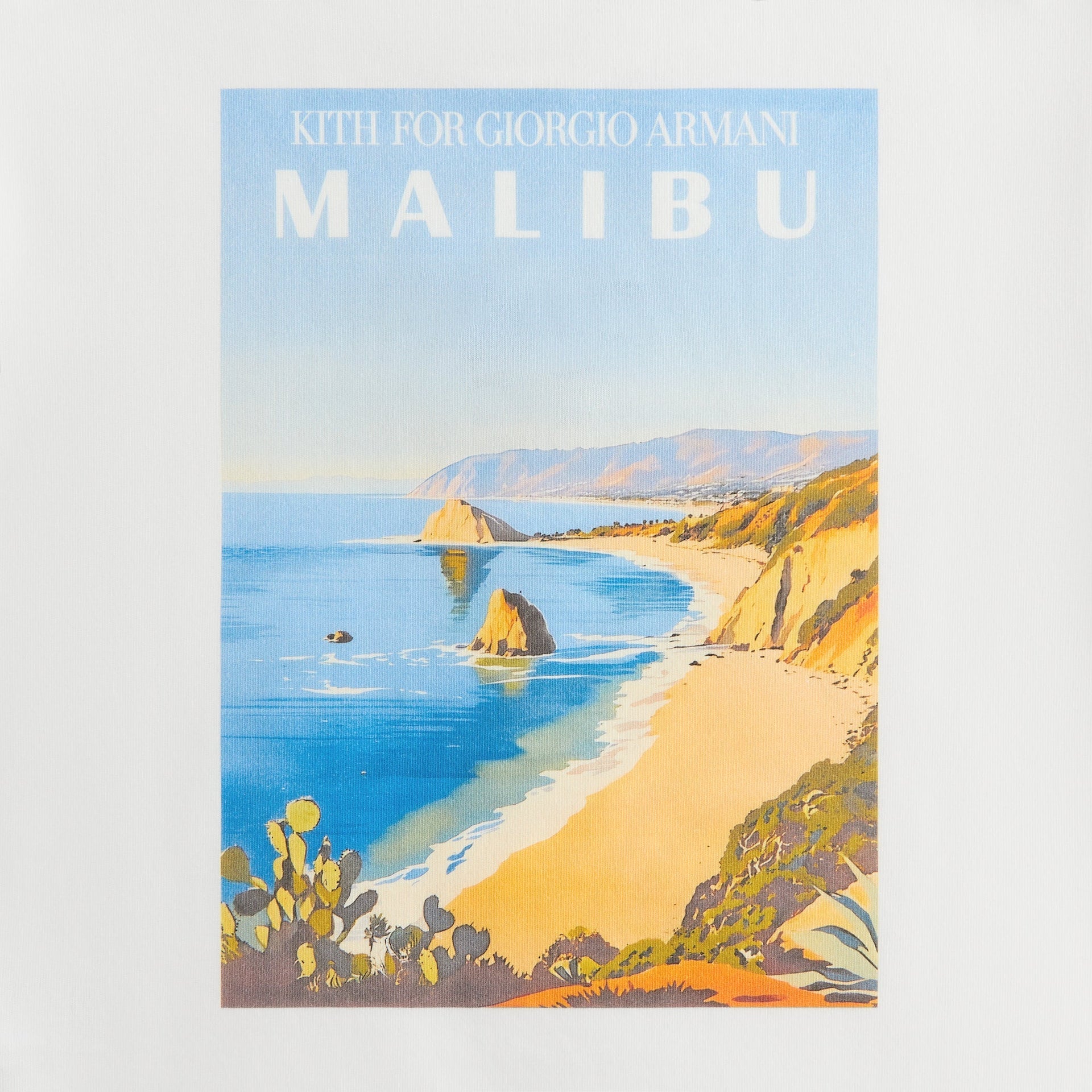 Giorgio Armani & Kith Women Malibu Mulberry Tee - White PH