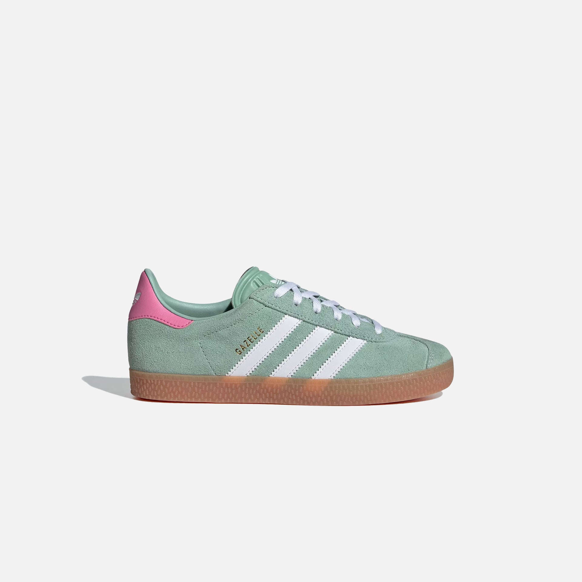 adidas Gazelle J - Hazy Green / Footwear White / Bliss Pink