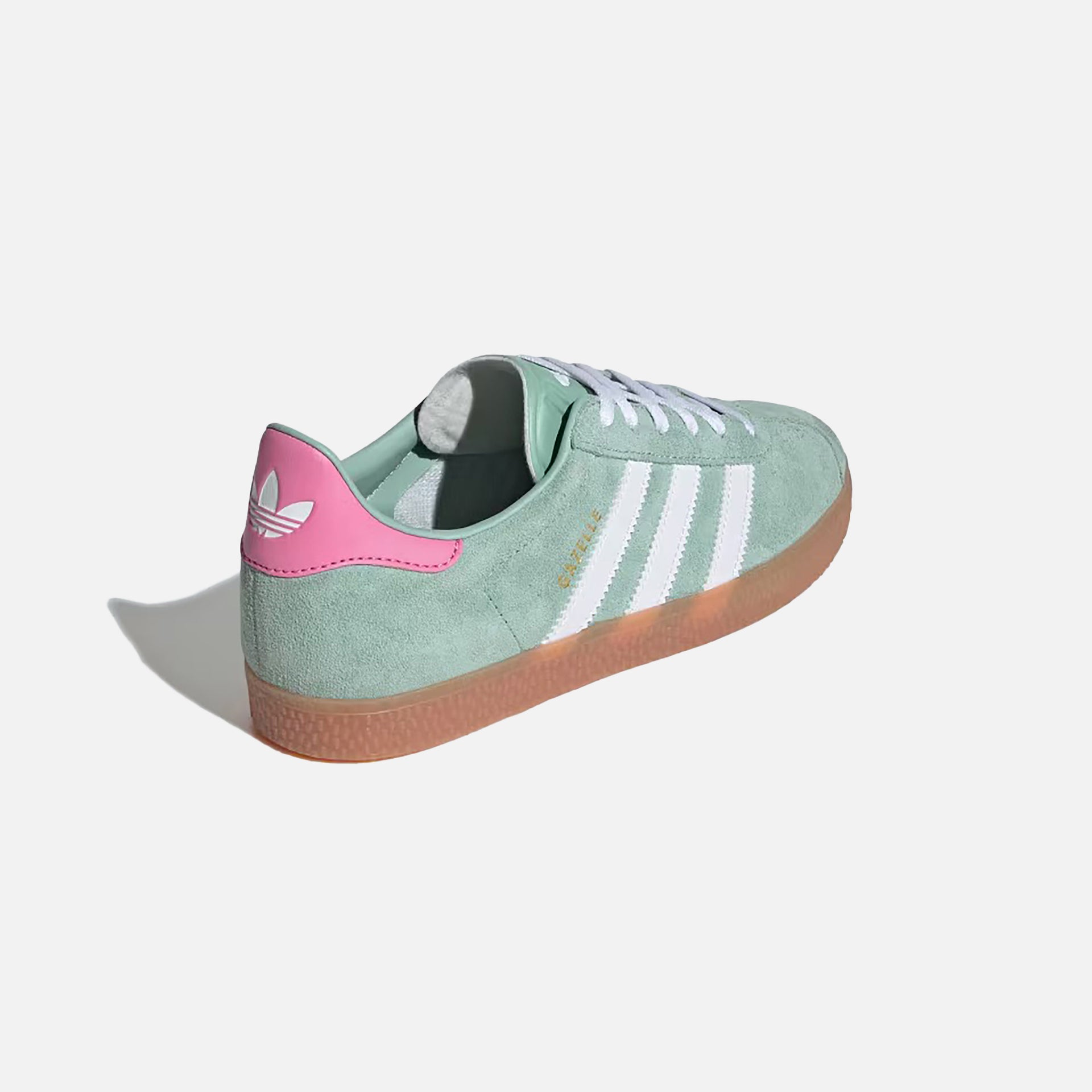 adidas Gazelle J - Hazy Green / Footwear White / Bliss Pink