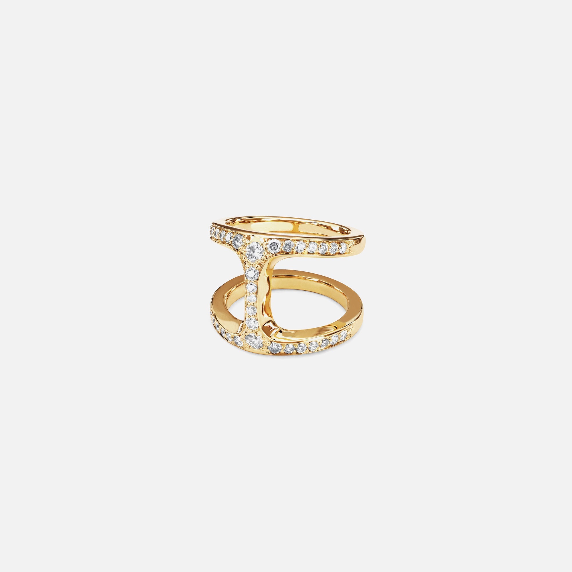 Hoorsenbuhs Dame Phantom Ring with Diamonds - 18K Yellow