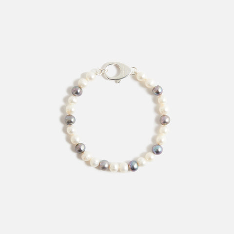 Hatton Labs White & Grey Pearl Bracelet - White / Grey