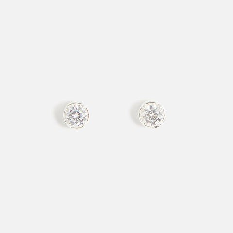 Hatton Labs Small Round Stud Earrings - Silver