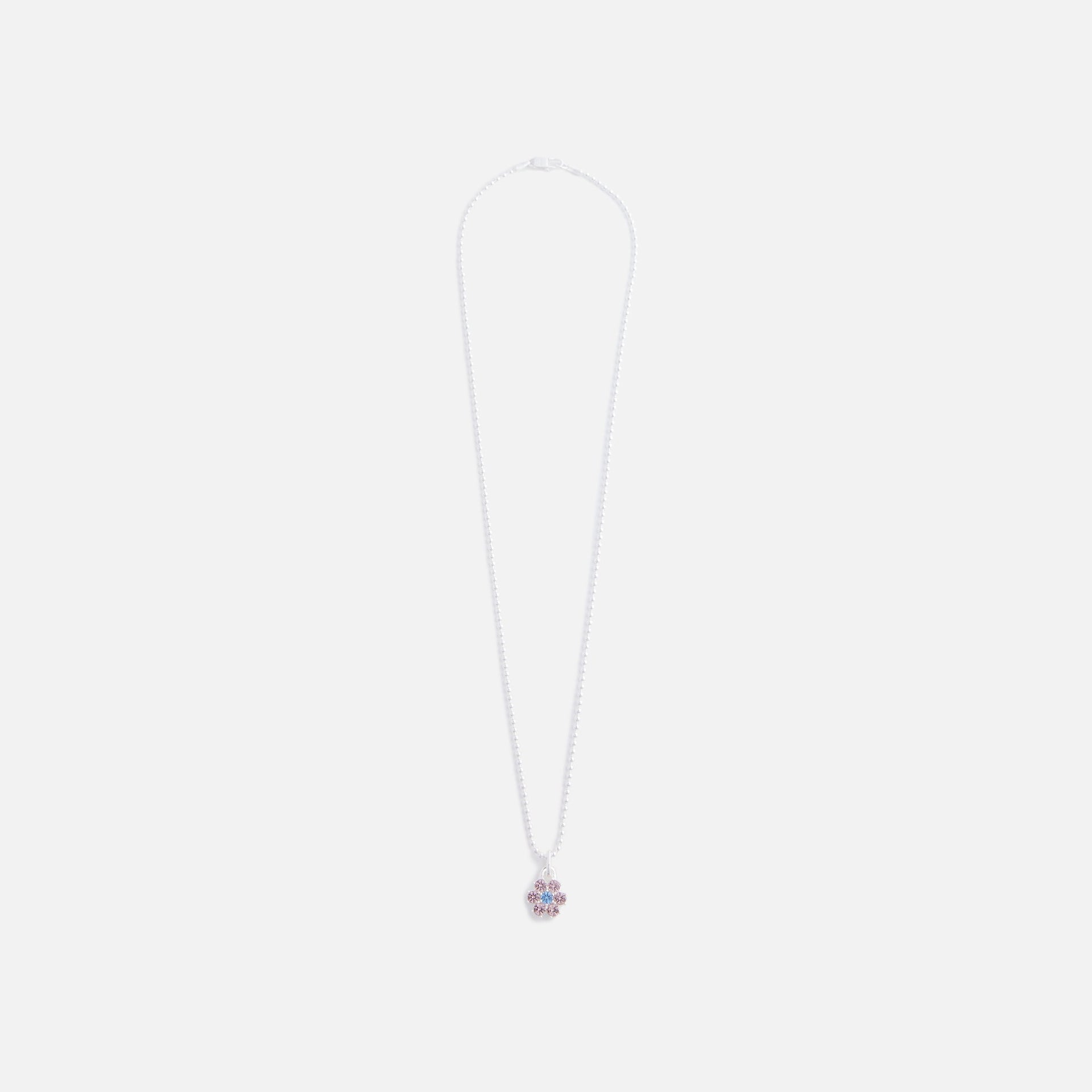 Hatton Labs Daisy Pendant - Silver / Morganite