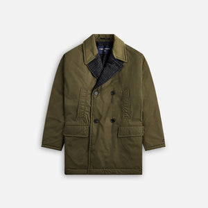 CDG Homme Nylon Taffeta x Wool Merino Reversible Coat - Khaki