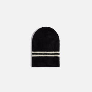 CDG Homme Lamb Wool Knit Cap - Black / Off White