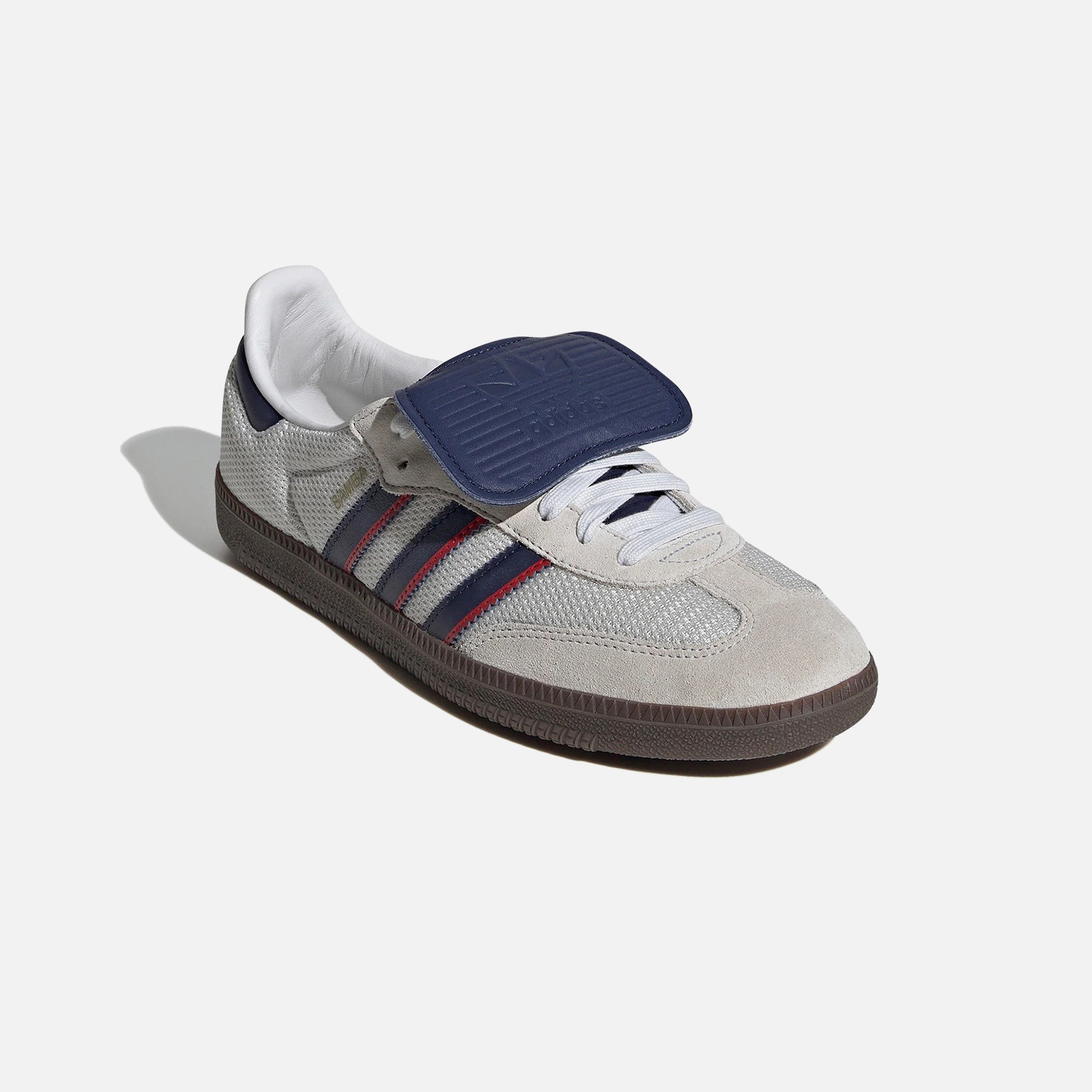 ☆大人気☆adidas Originals Samba LT crystal white dark blue adidas Samba LT - Crystal White / Dark Blue / Gum – Kith Europe