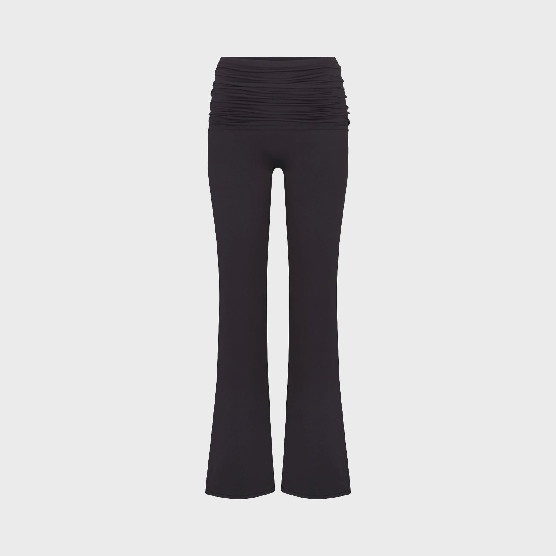NikeSKIMS Matte Flared Fold Over Waistband Pants - Obsidian