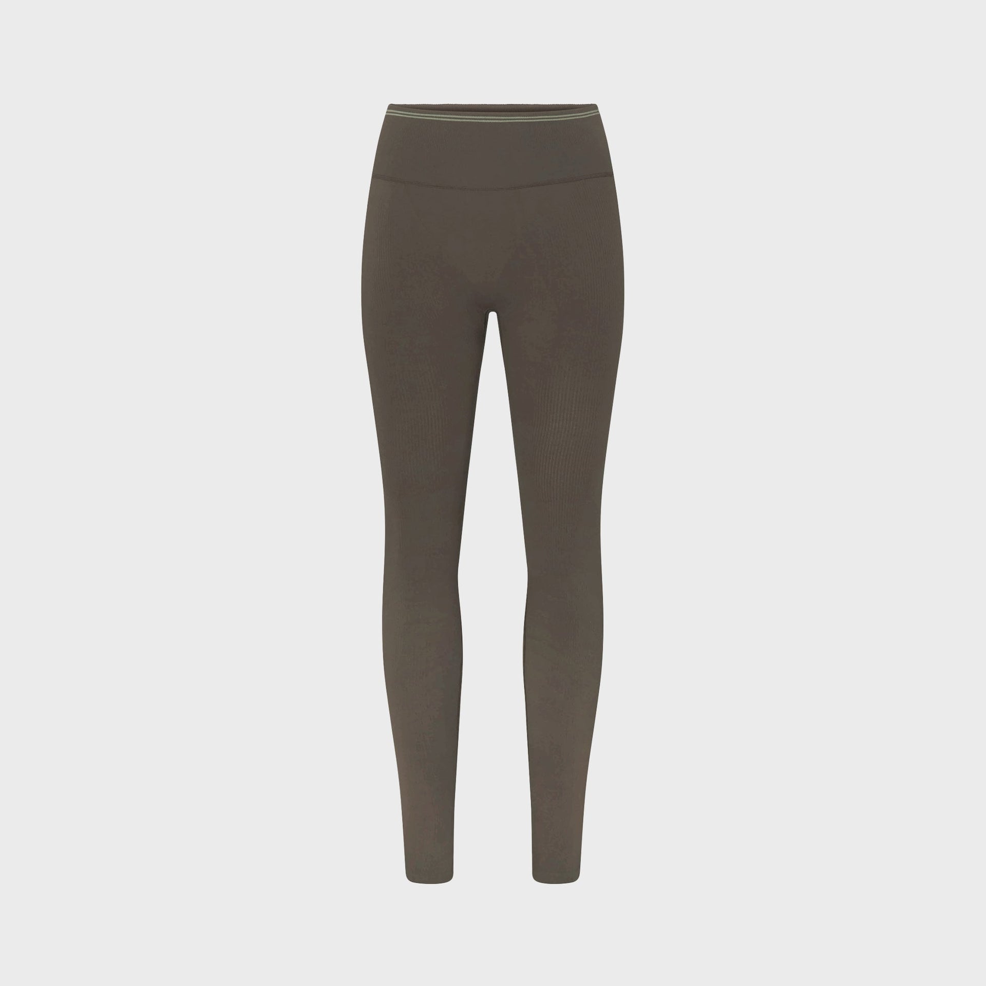 NikeSKIMS Ribbed Seamless High-Waisted Leggings - Oak Moss / Dune