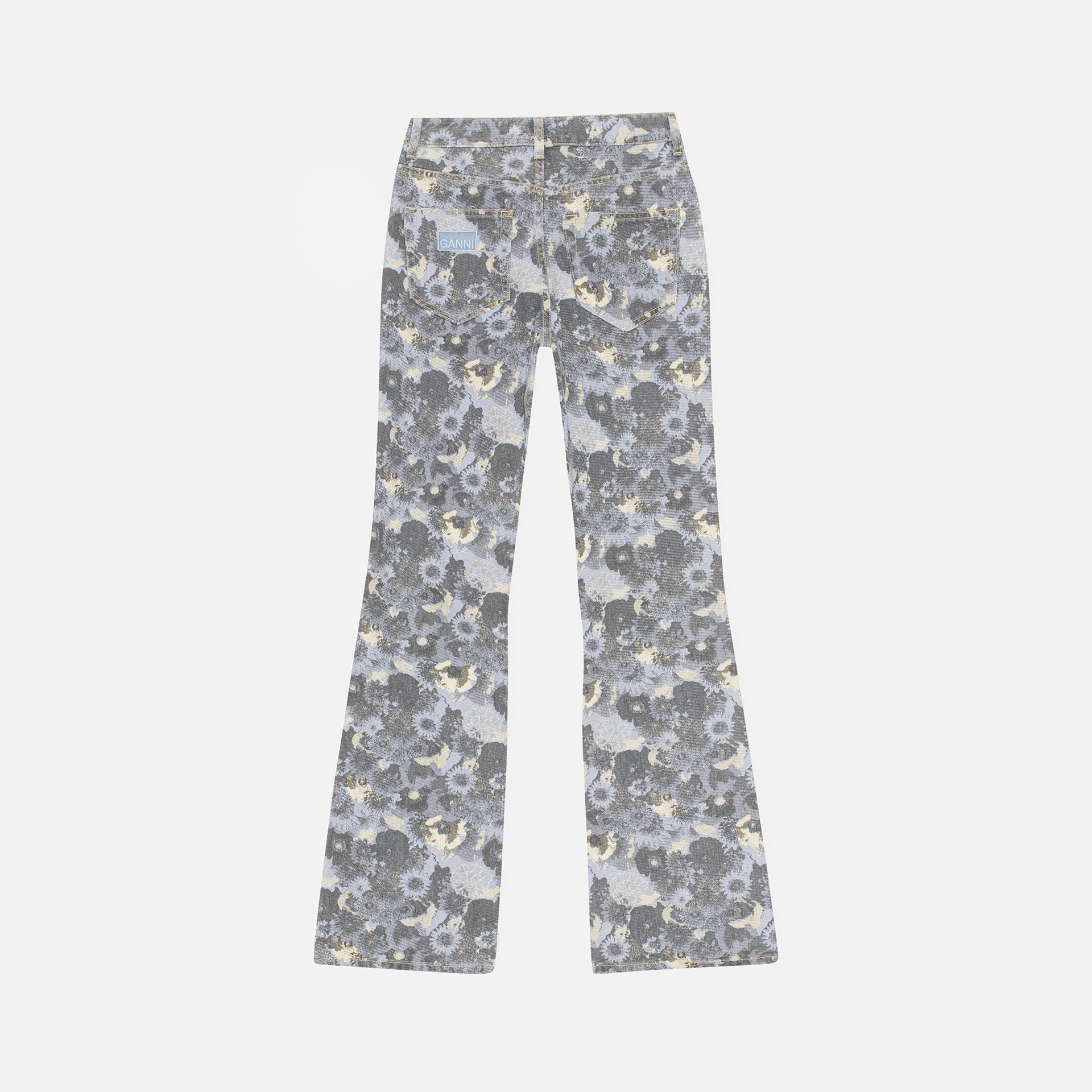 Ganni Betzy Print Denim - Brunnera Blue
