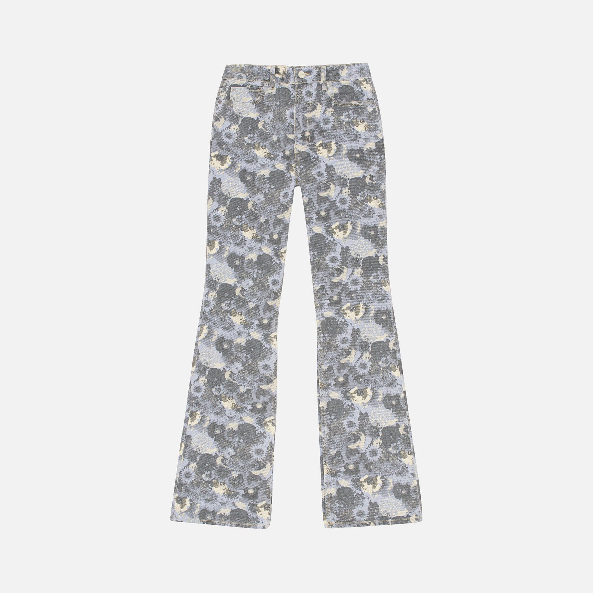 Ganni Betzy Print Denim - Brunnera Blue