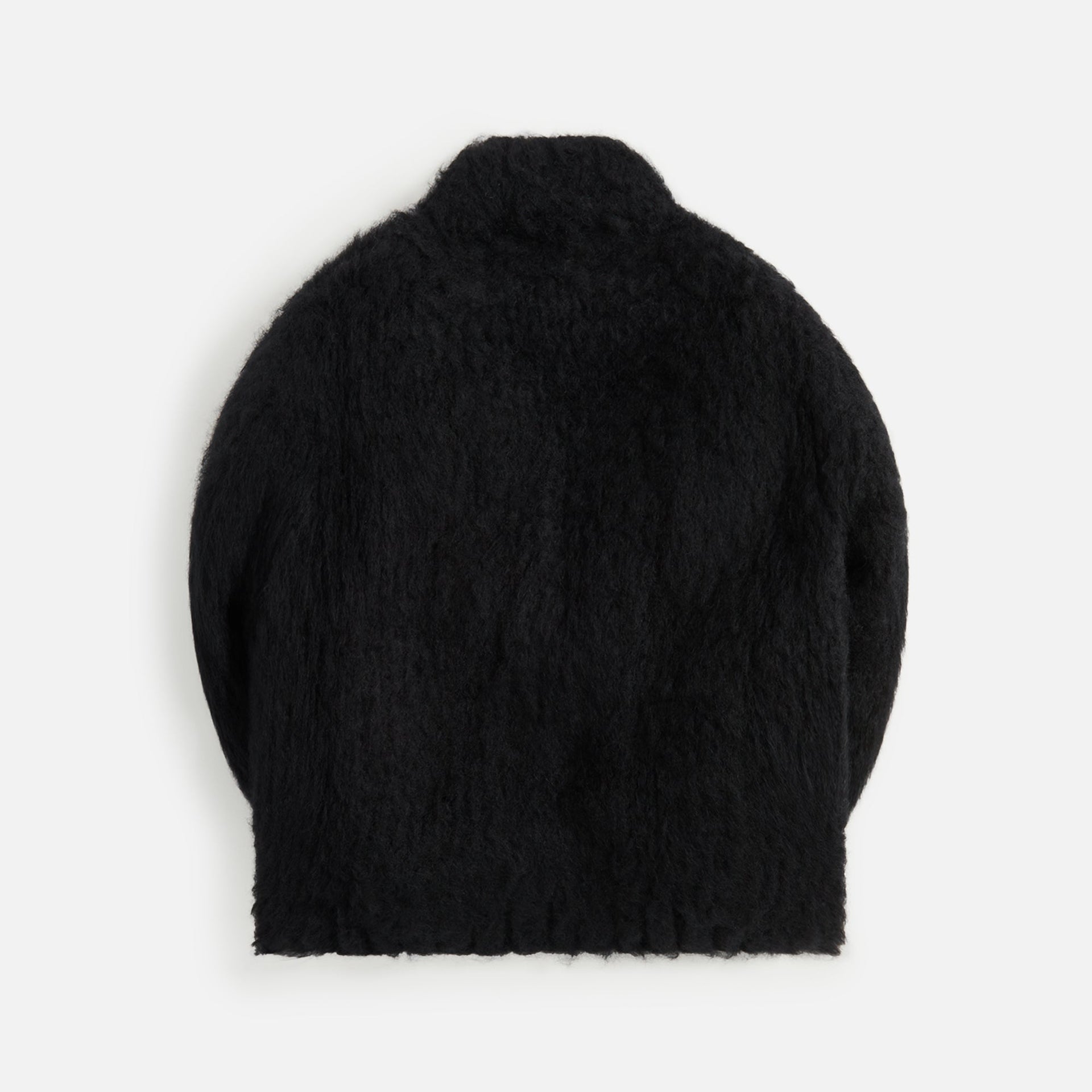 Jil Sander Hand Knit Super Chunky Mohair Bomber Jacket - Black