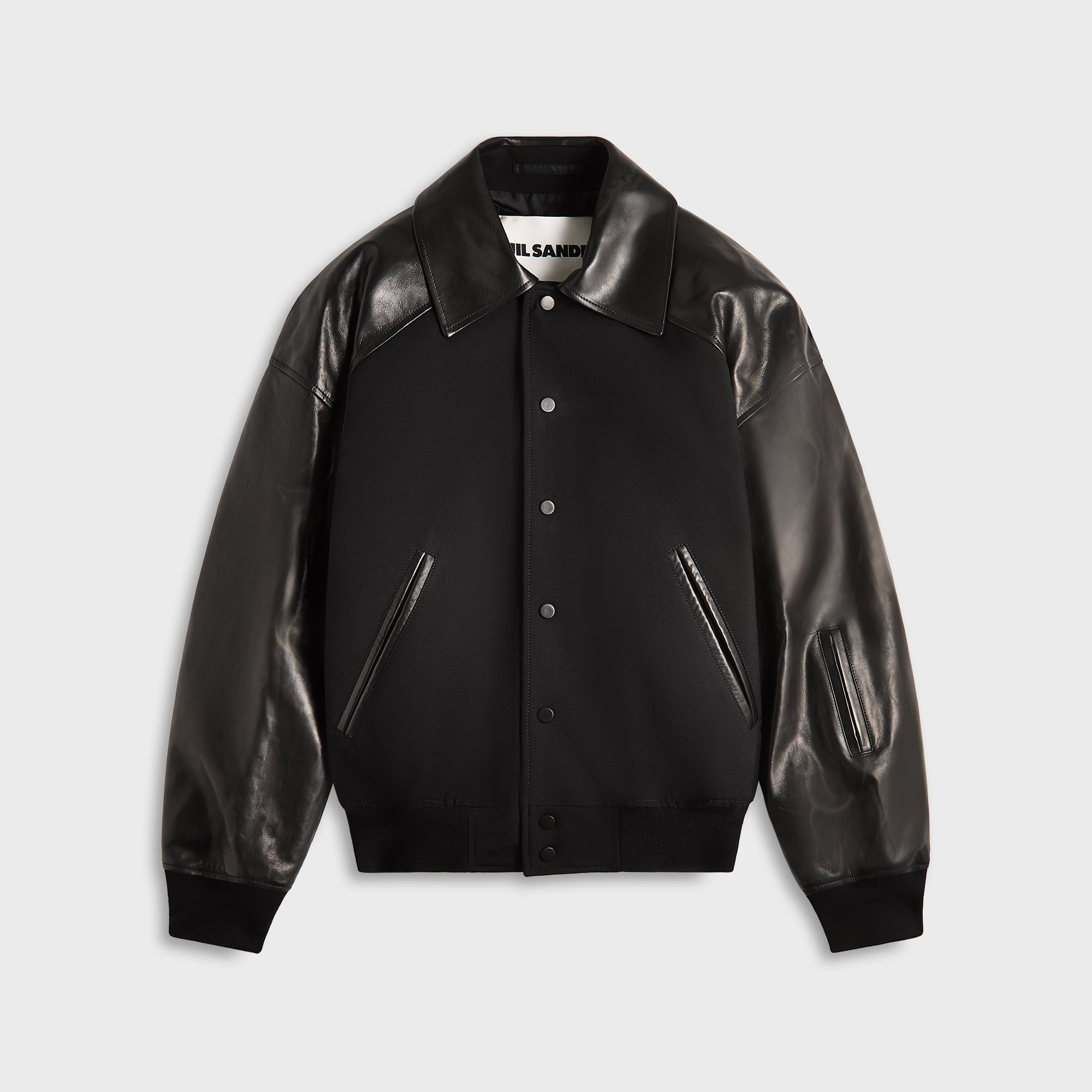 Men's Blouson jacket in wool blend and denim | Black | Diesel