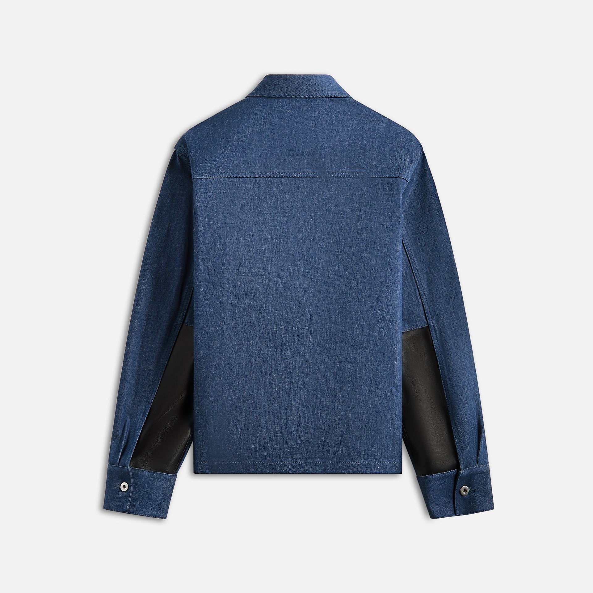 Jil Sander Textured Dry Cotton Denim Shirt - Blue