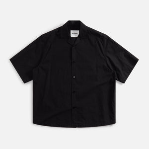 Jil Sander Short Sleeve Cotton Shirt – Black