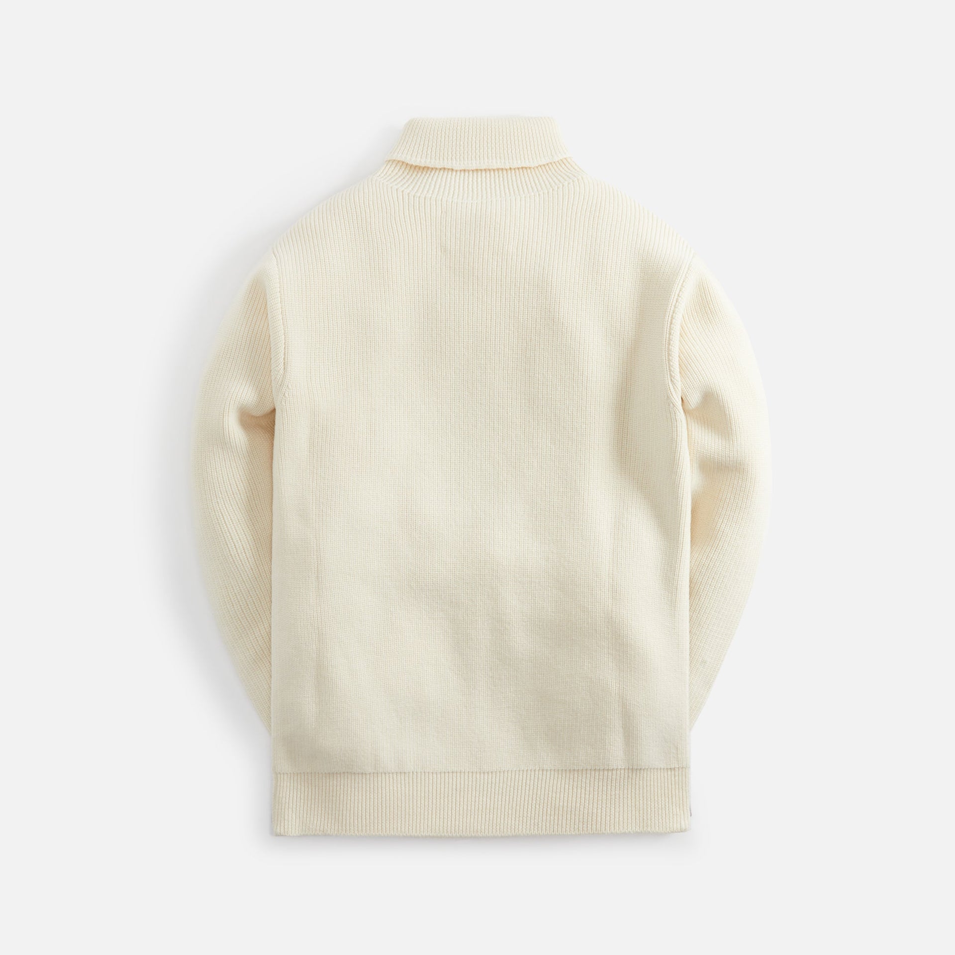 Jil Sander Compact Wool High Neck Rib Jumper With Side Seam Zipper - White