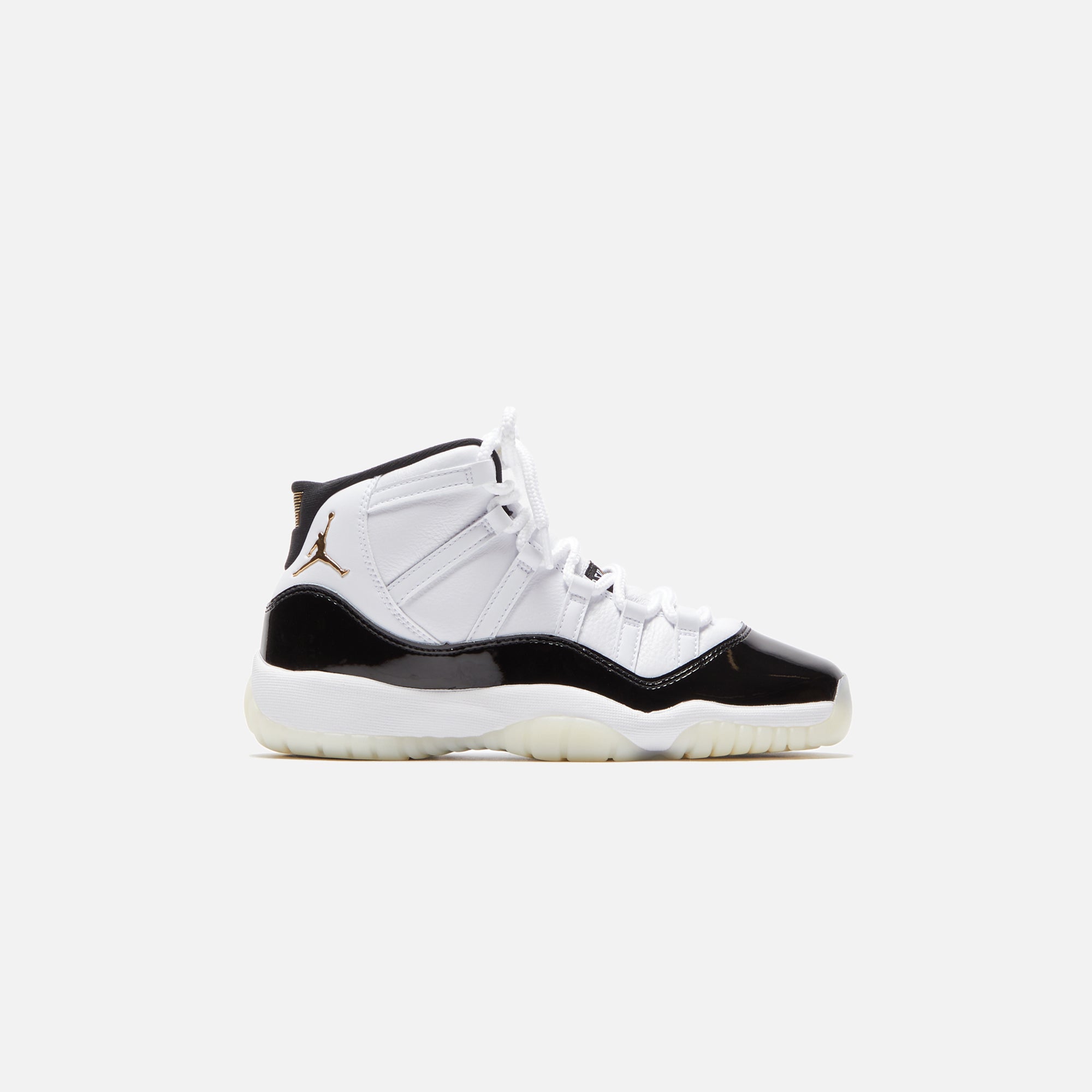 Nike GS Air Jordan 11 Retro White Black Metallic Gold Kith