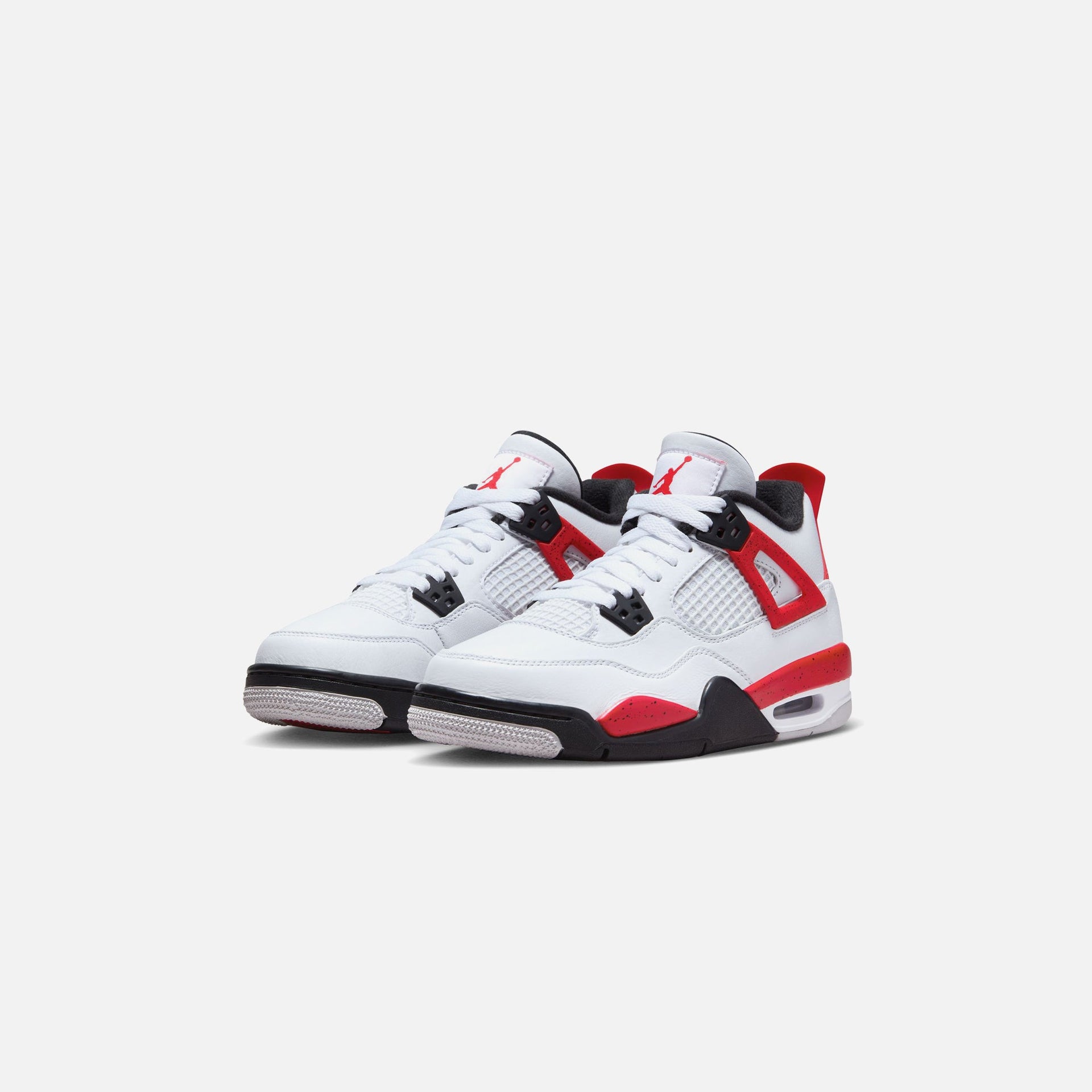Nike Grade School Air Jordan 4 Retro - White / Fire Red / Black / Neutral Grey