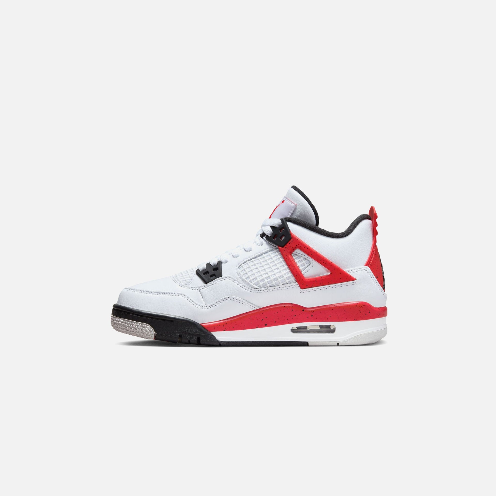 Nike Grade School Air Jordan 4 Retro - White / Fire Red / Black / Neutral Grey