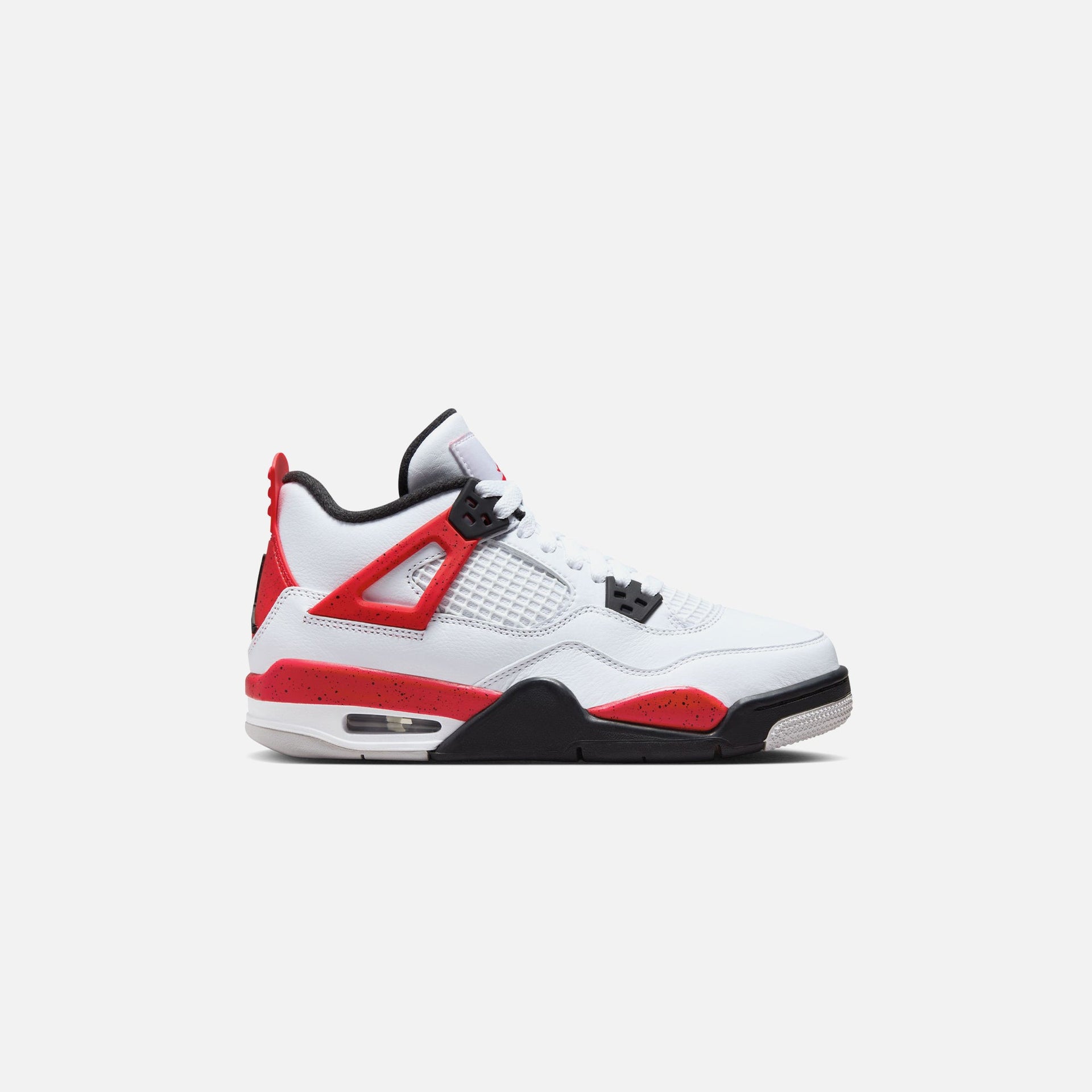 Nike Grade School Air Jordan 4 Retro - White / Fire Red / Black / Neutral Grey