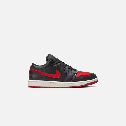 Nike WMNS Air Jordan 1 Low - Black / Gym Red / Sail