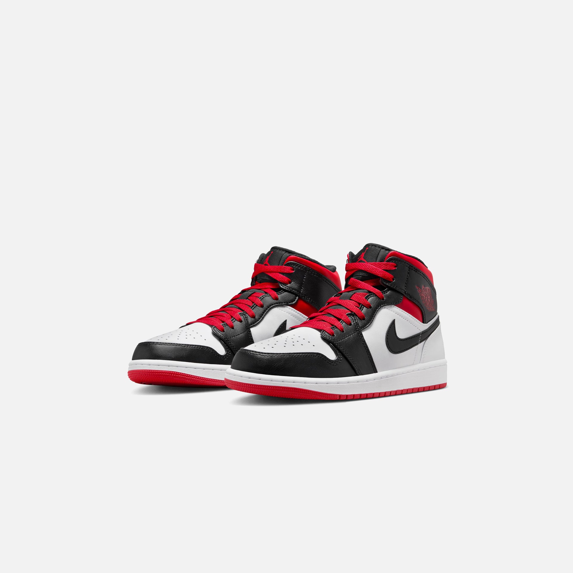 Nike Air Jordan 1 Mid - White / Gym Red Black