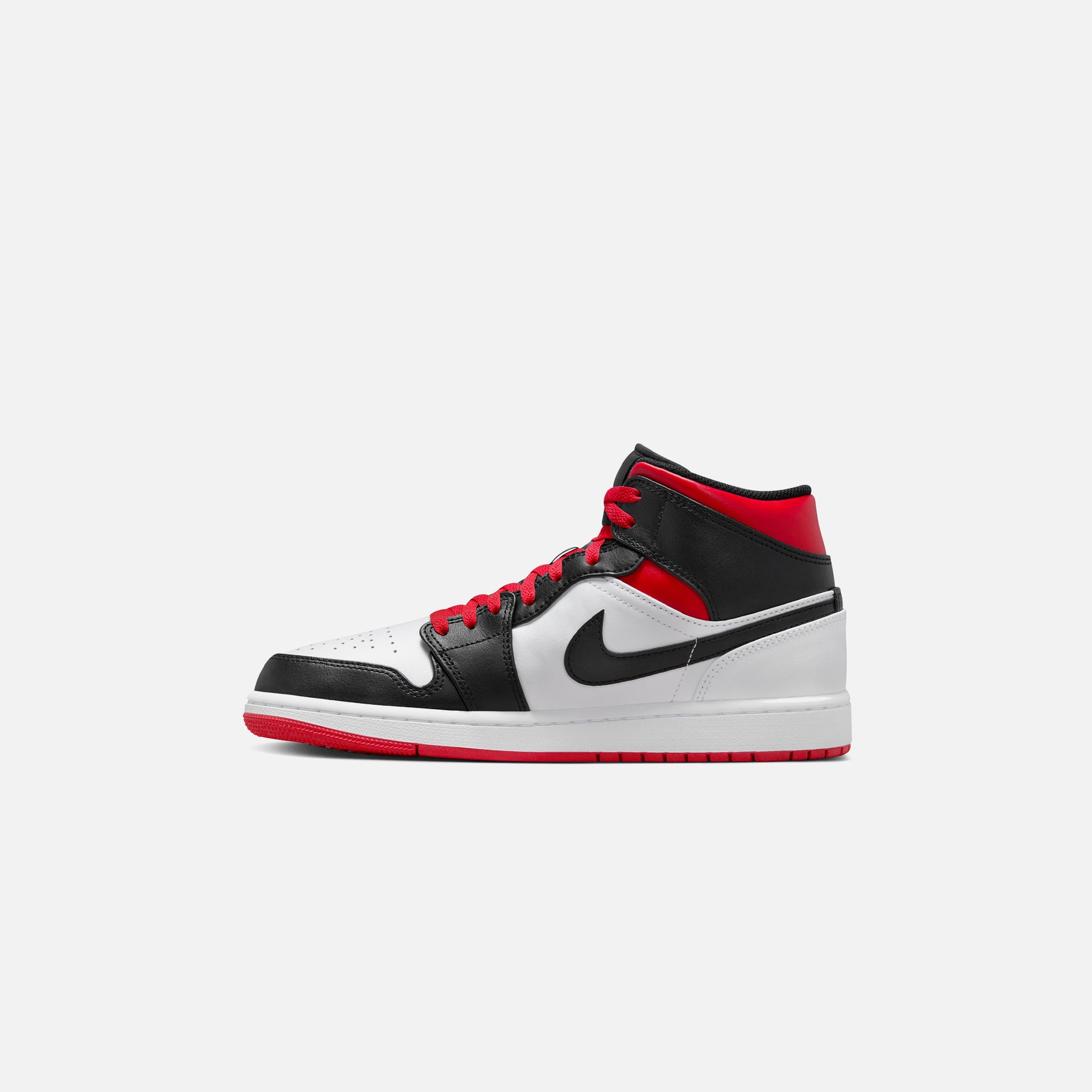 Nike Air Jordan 1 Mid - White / Gym Red Black