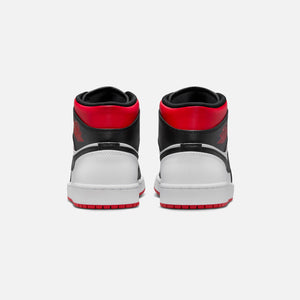 Nike Air Jordan 1 Mid  - White / Gym Red / Black