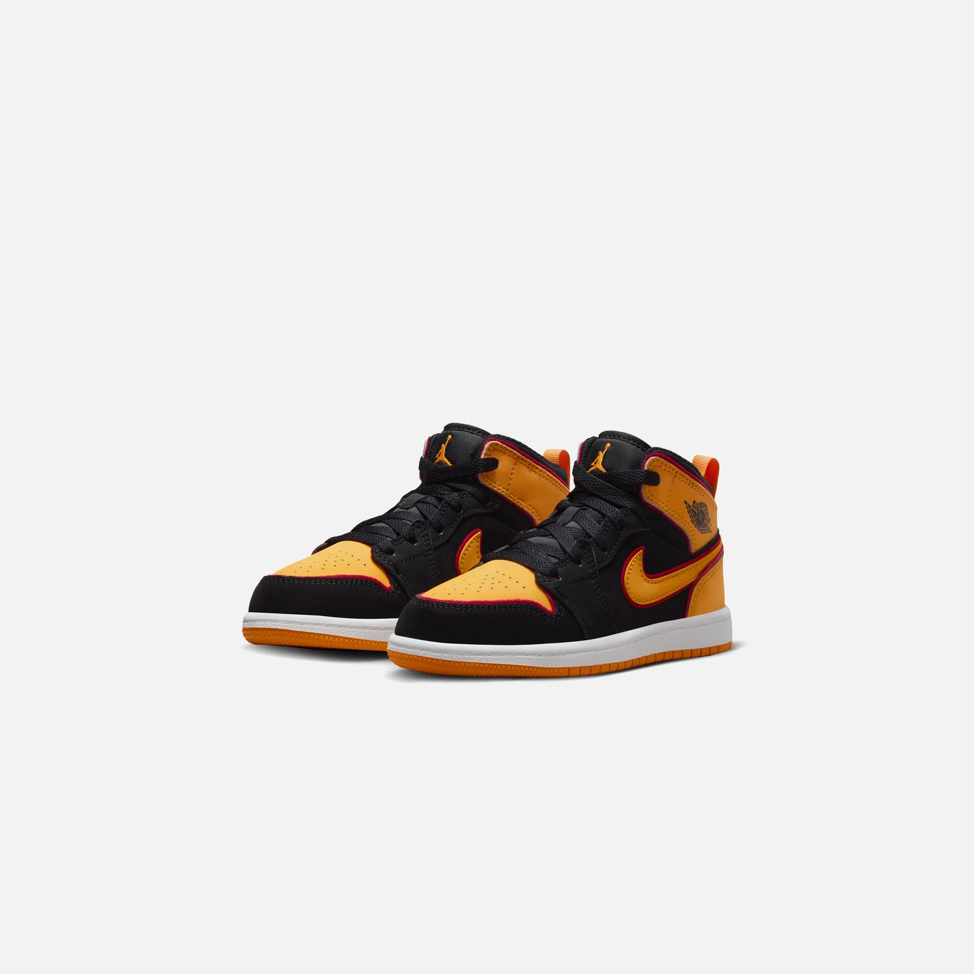 Jordan PS Air Jordan 1 Mid SE - Black / Vivid Orange / Cardinal Red / White
