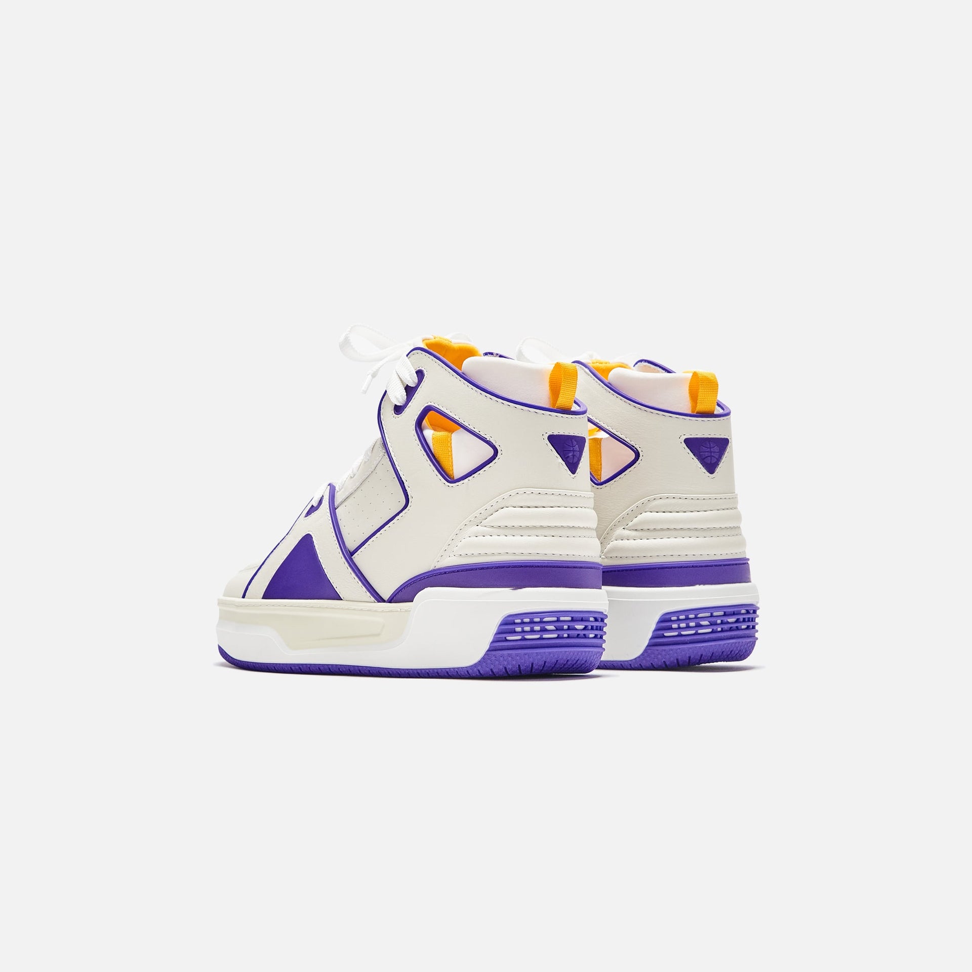 Just Don JD1 Basketball Courtside Hi - Off White / Purple / Yellow