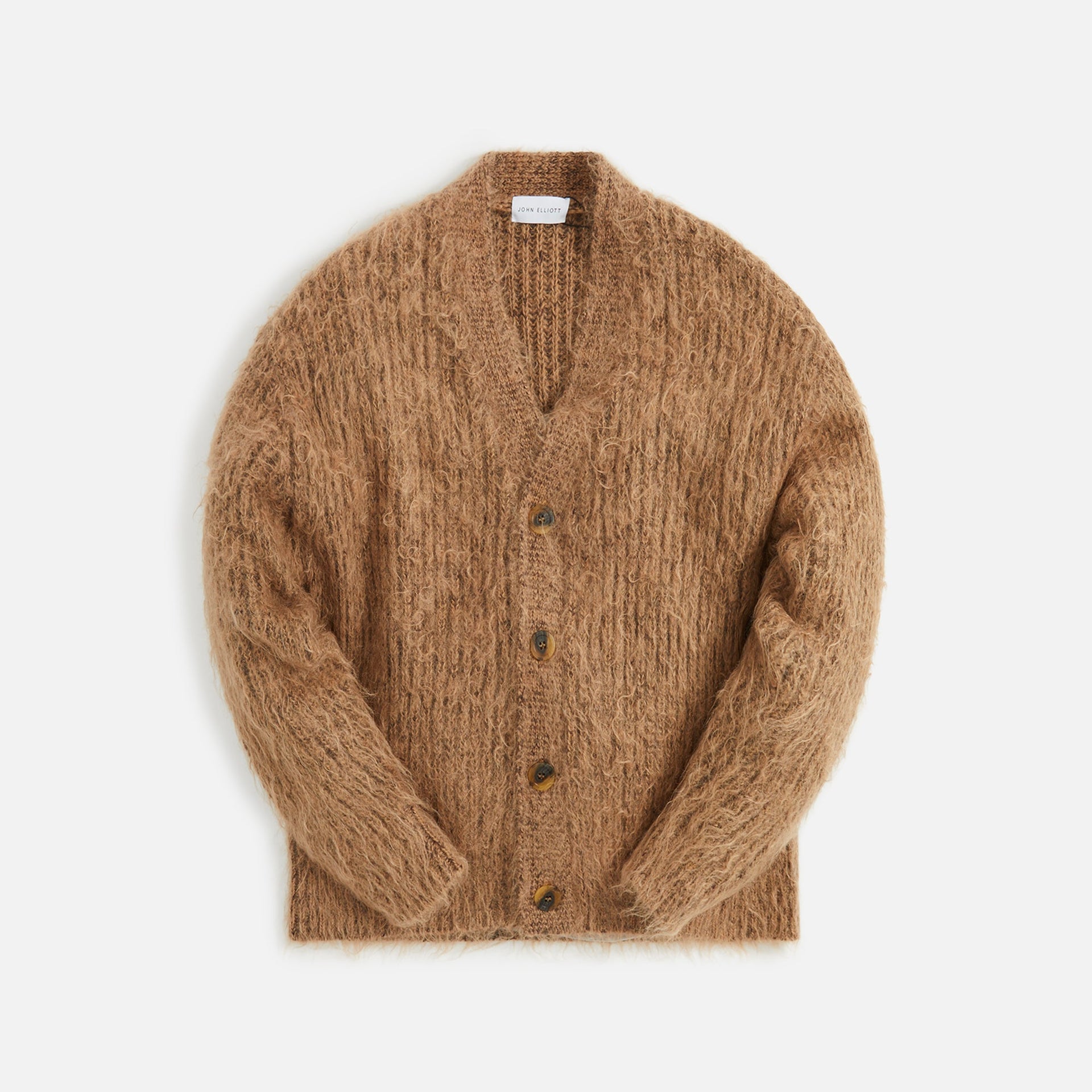 John Elliott Wool Mohair Cardigan - Camel