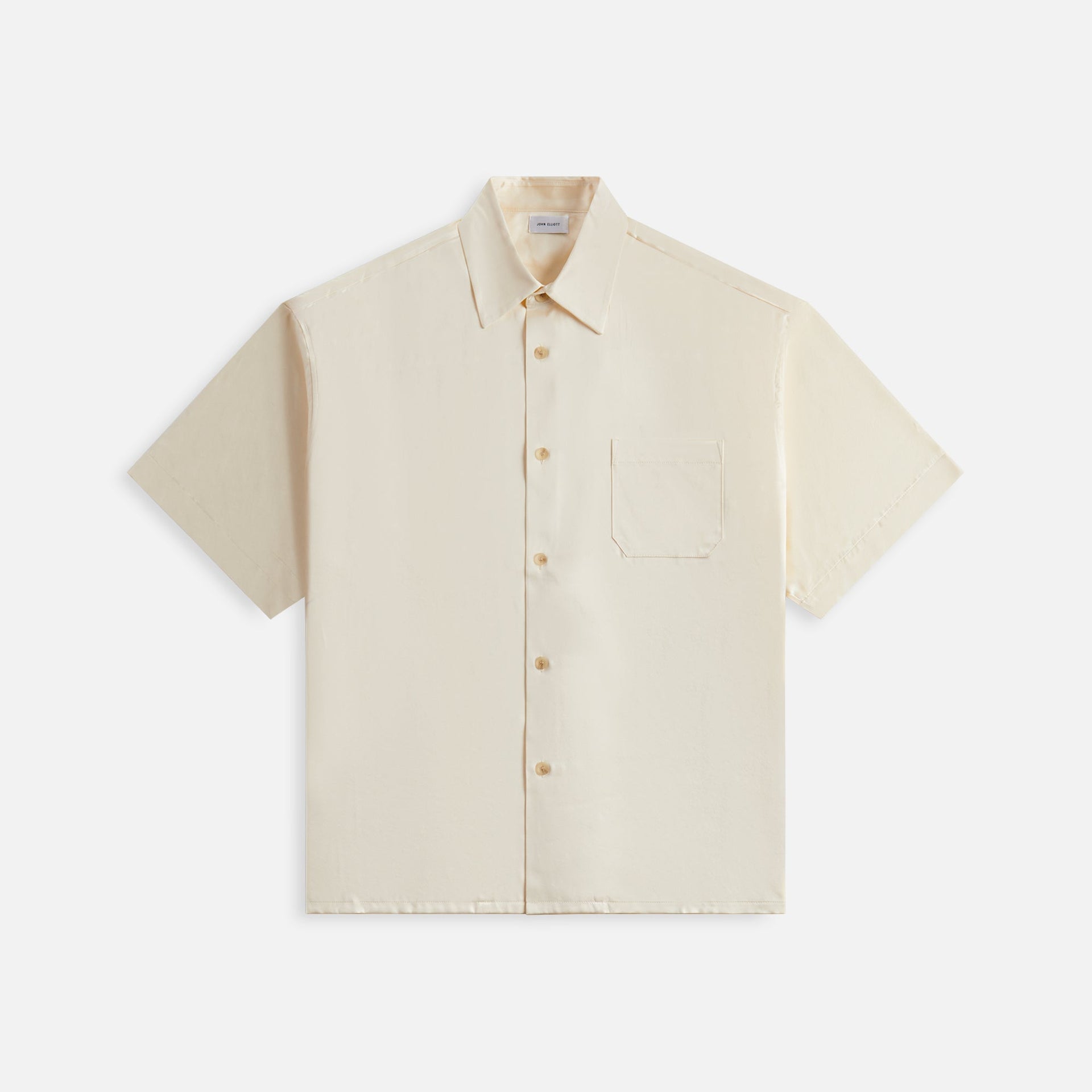 John Elliott Brushed Silk Button Up - Salt