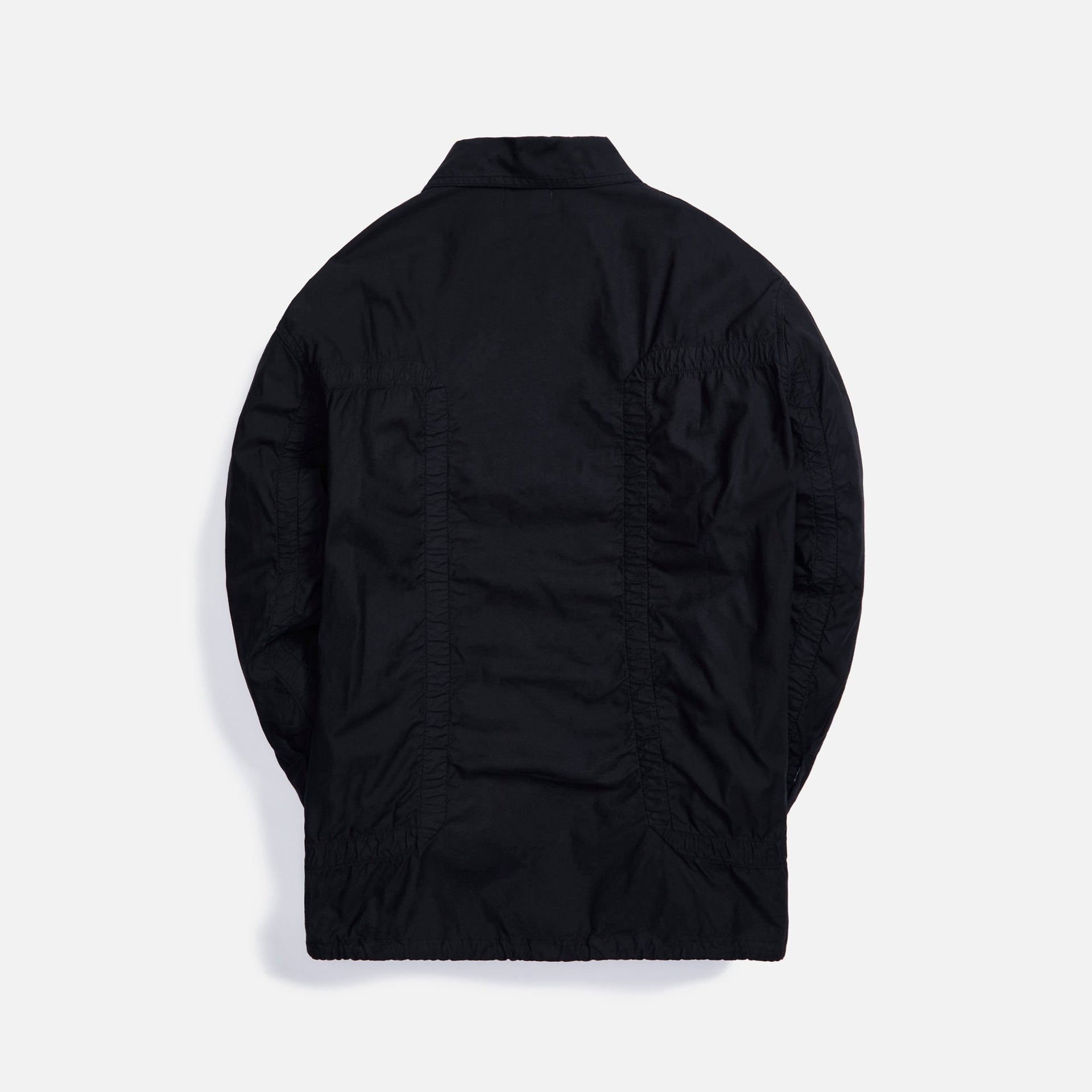 John Elliott Cotton Poplin Frame Snap Overshirt - Black