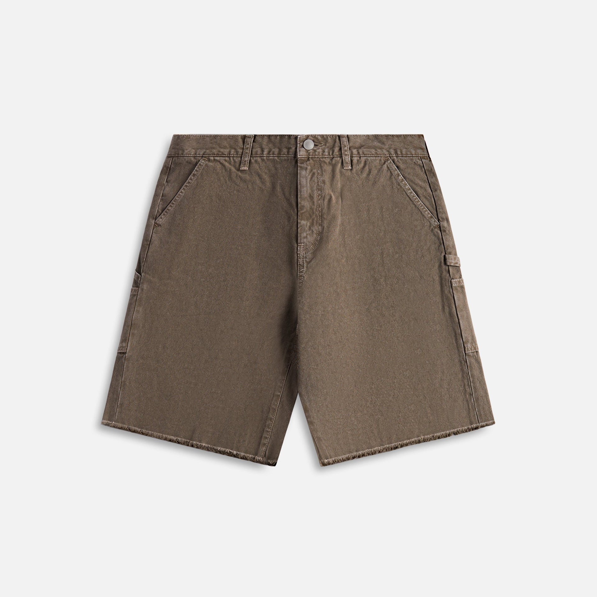 John Elliott Cut-Off Work Shorts - Brown