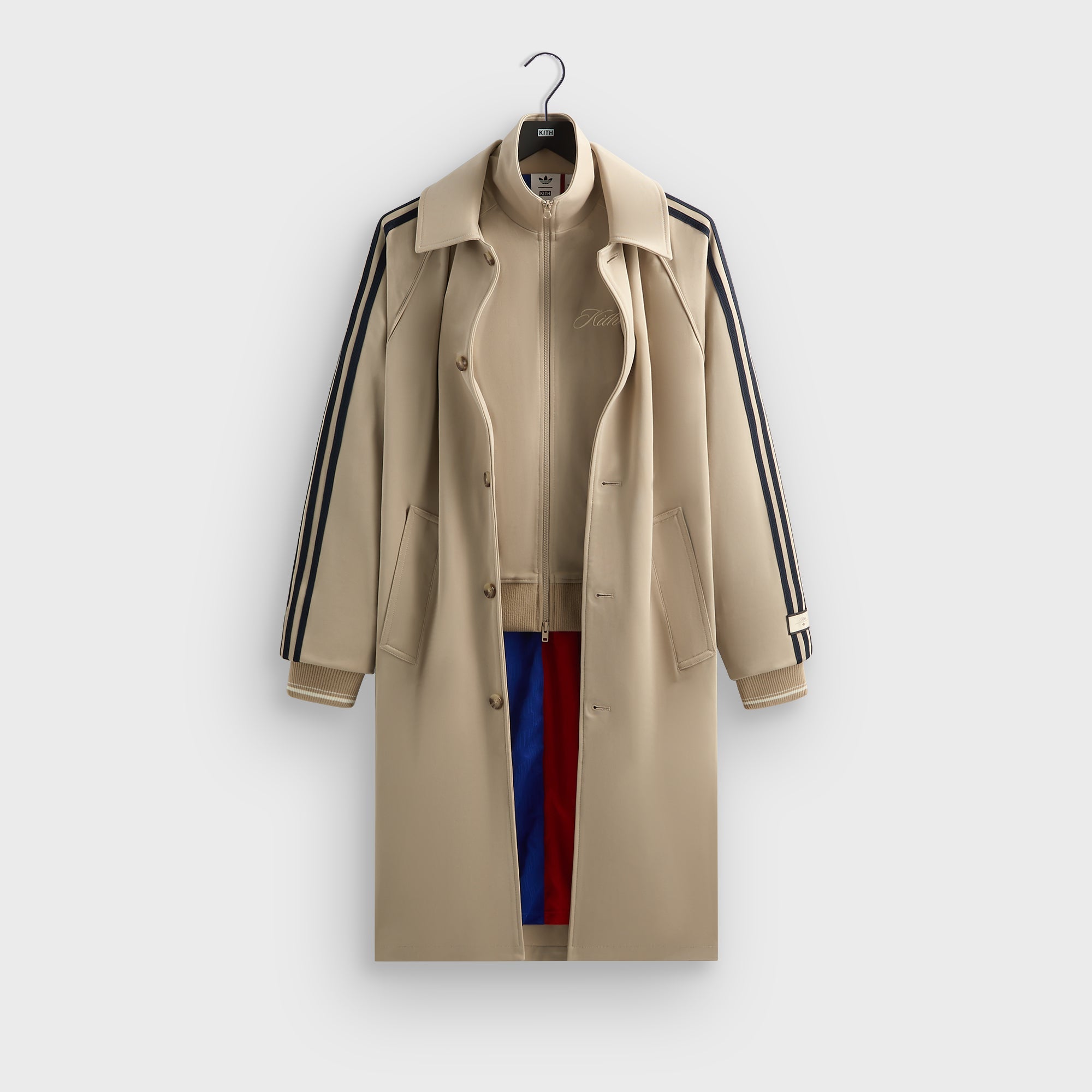 【限定コラボ】KITH × ADIDAS FOOTBALL Hybridトレンチコート Kith for adidas Football Hybrid Trench Coat - Beige