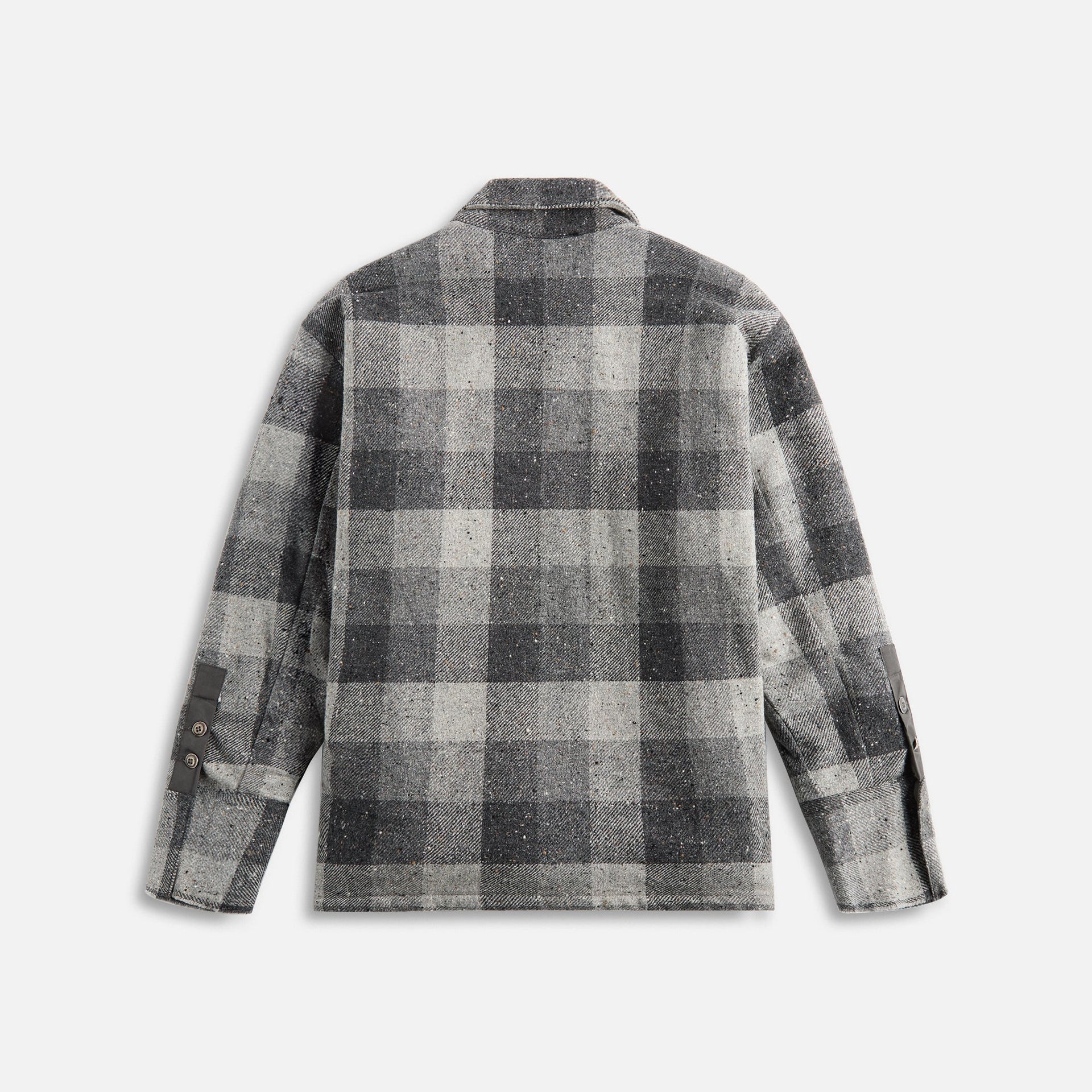 Greg Lauren Wool Sherpa Lined Boxy - Grey Plaid