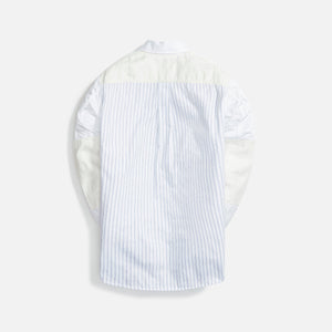 Junya Watanabe Man Cotton Chambray Twill Cotton Stripe Linen - Herringbone