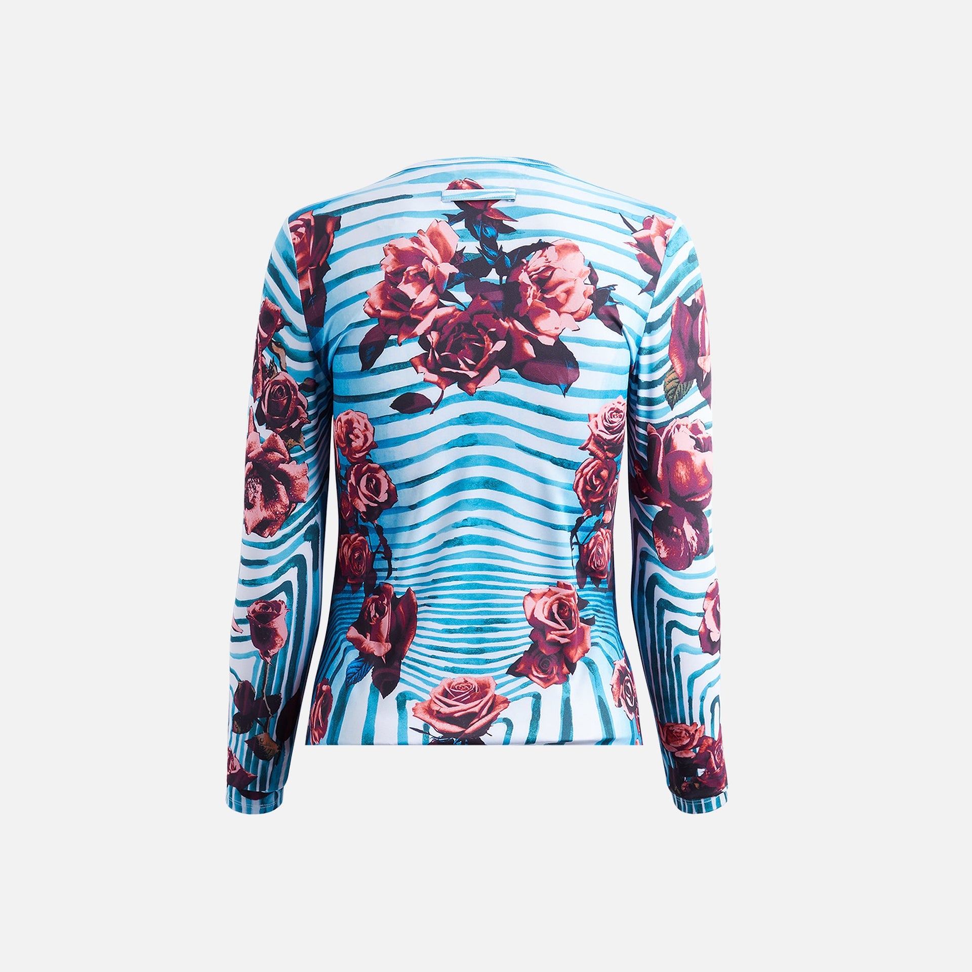 Jean Paul Gaultier Jersey Long Sleeve Printed Top - Flower Body Morphing