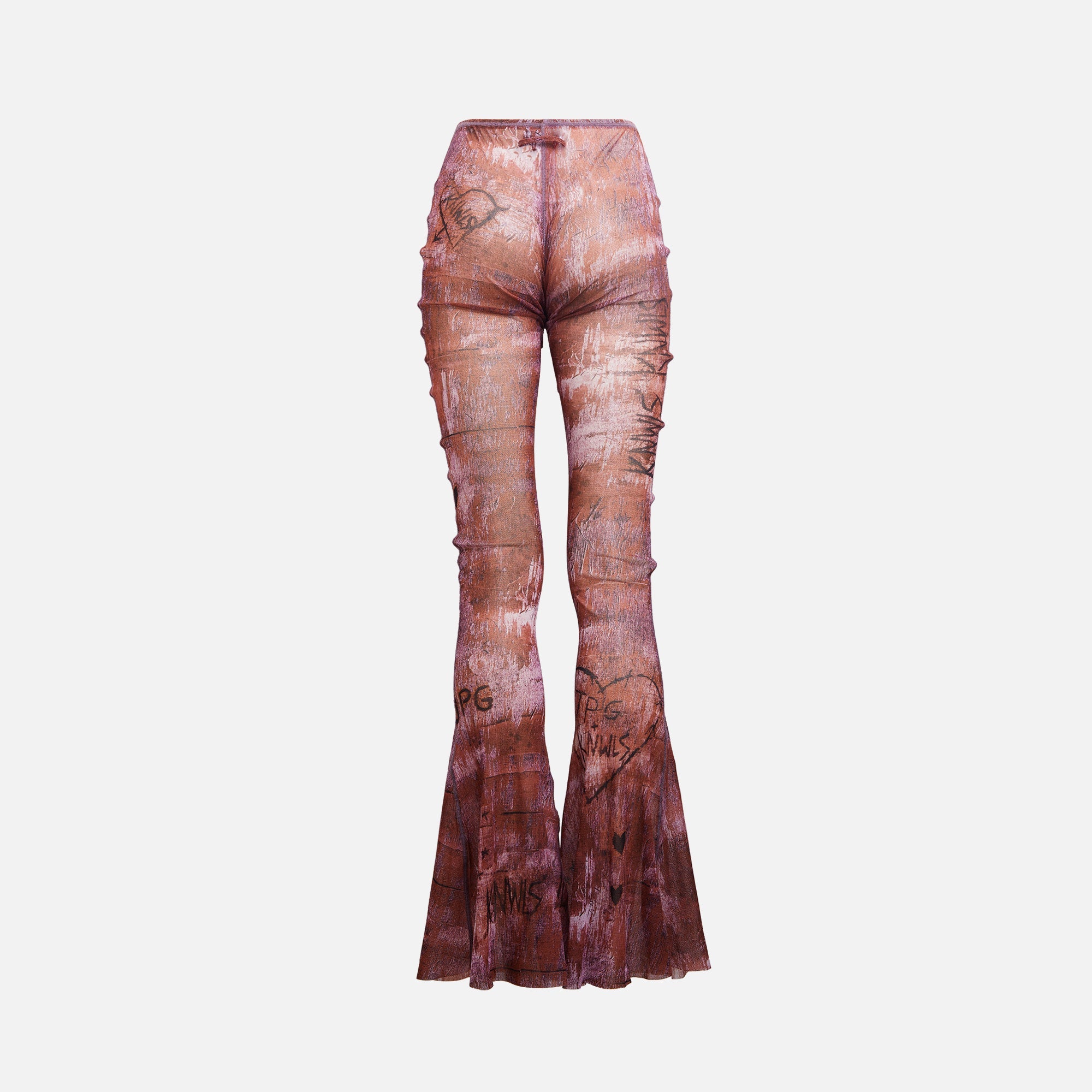 Jean Paul Gaultier x KNWLS Flare Leggings Low Waist Printed
