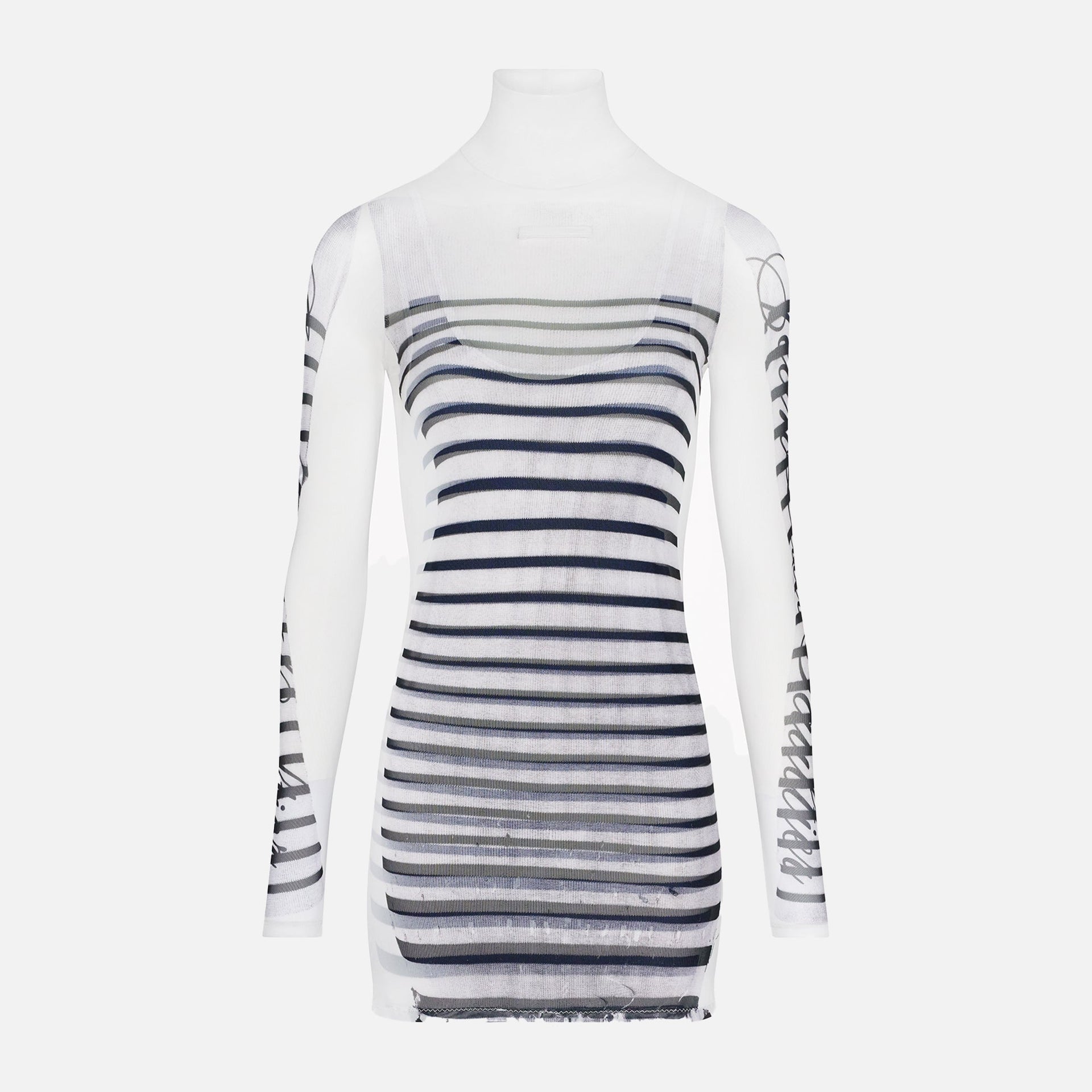 Jean Paul Gaultier Spandex and Mesh Short Dress - White